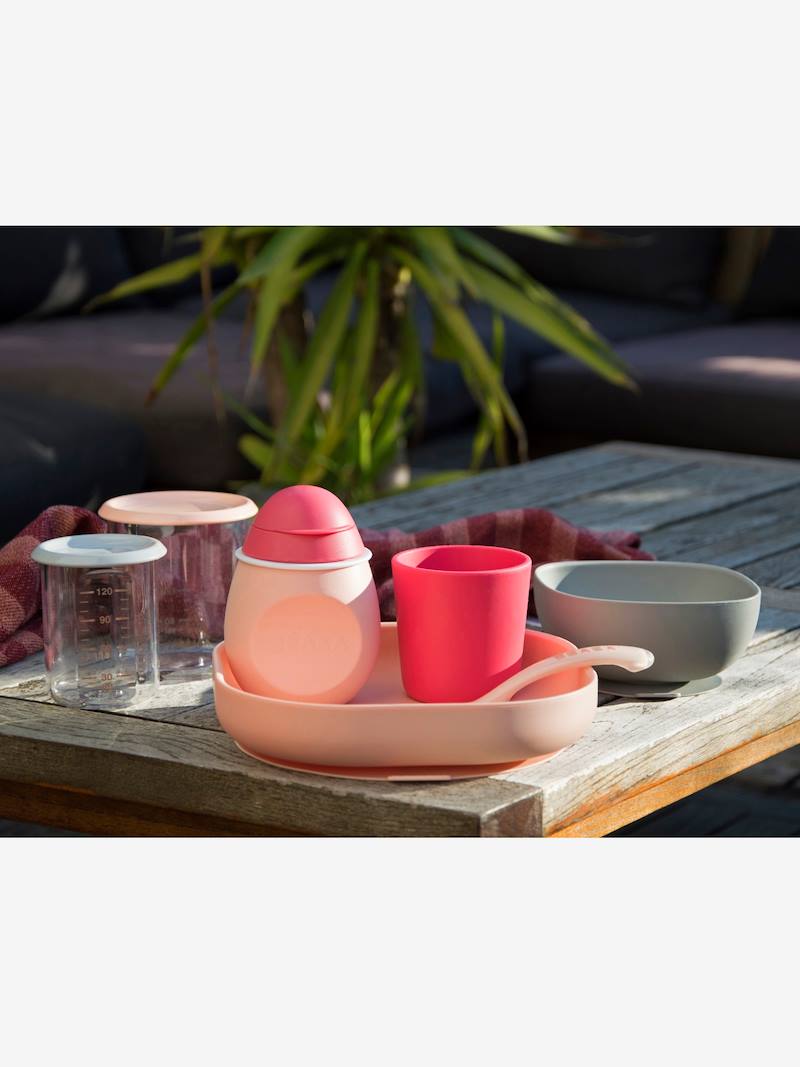 Lot de gourdes pour compotes BEABA Babysqueez' 2 en 1 + Squeez'portion