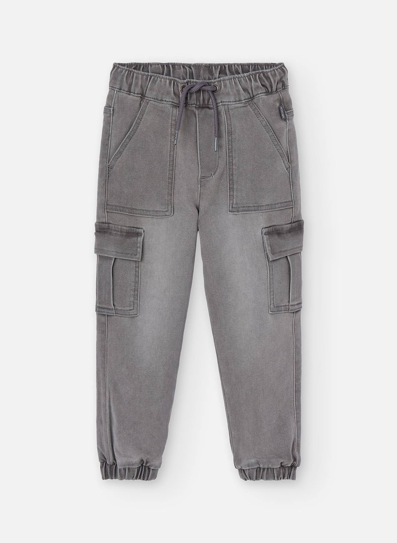 Pantalon En Denim Garçon Gris