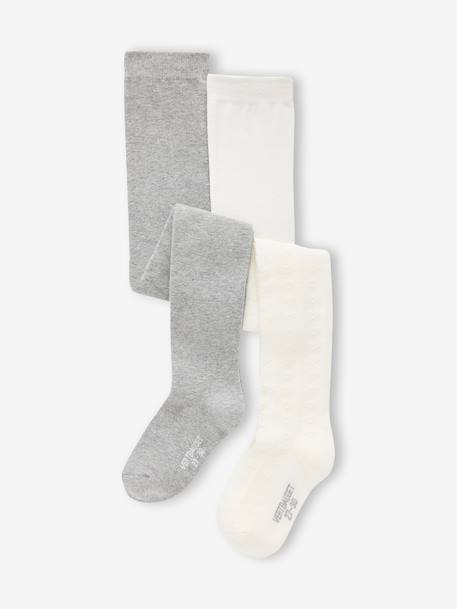 Fille-Lot de 2 paires de collants fille