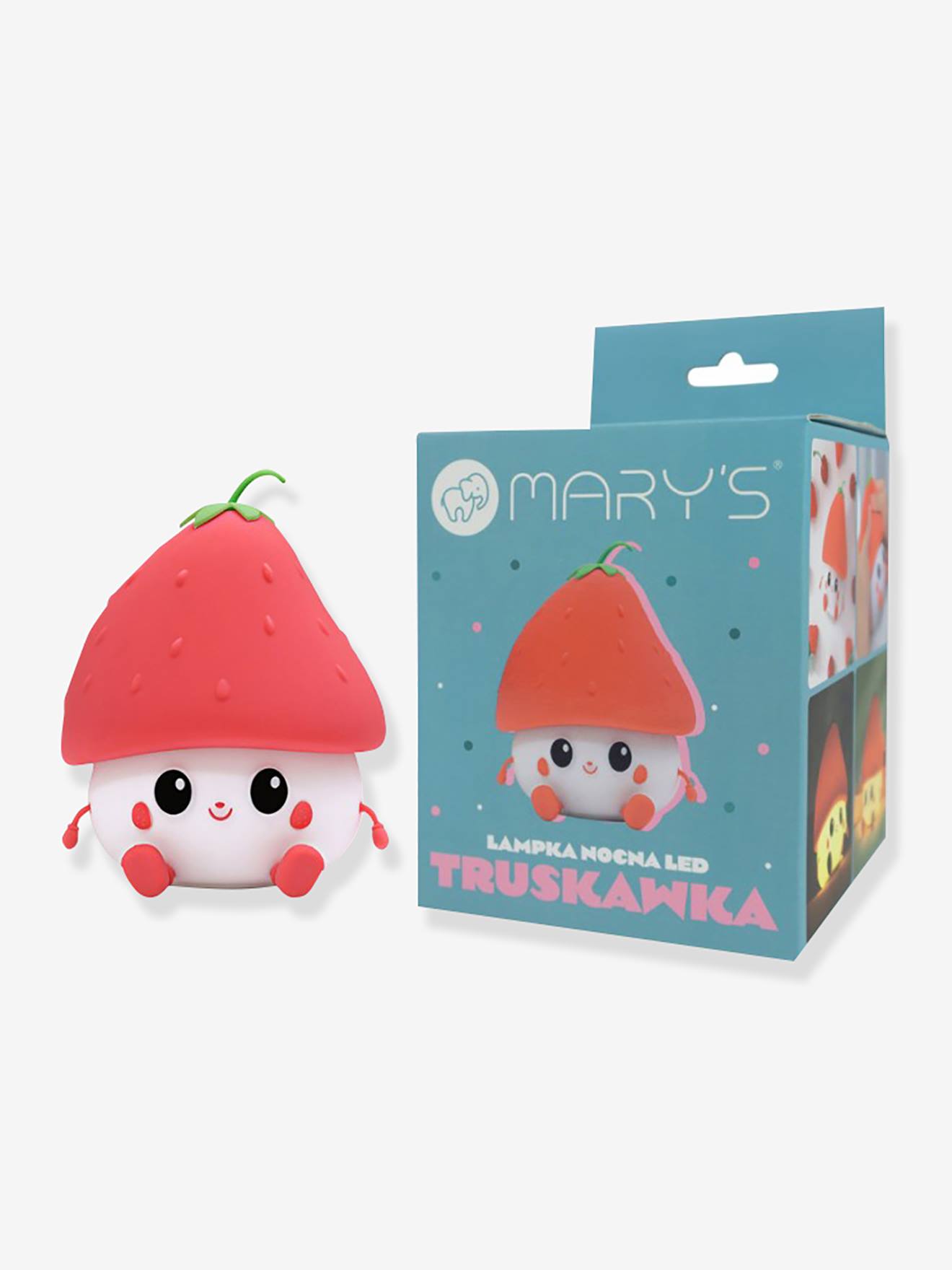 Veilleuse rechargeable fraise blanc (mary's) - Image 2
