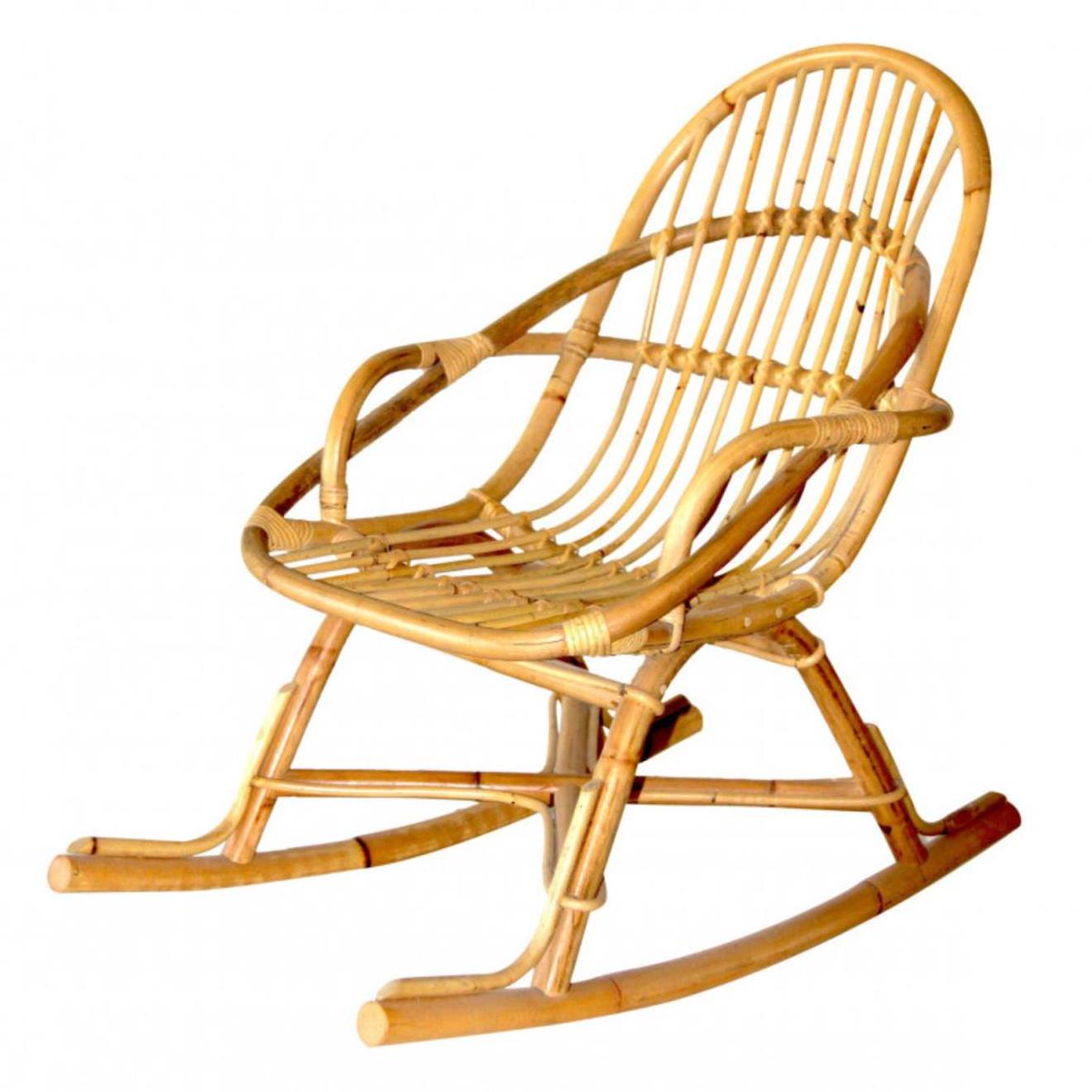 Rocking-chair Enfant En Rotin - June Naturel (Saudara) - Image 2