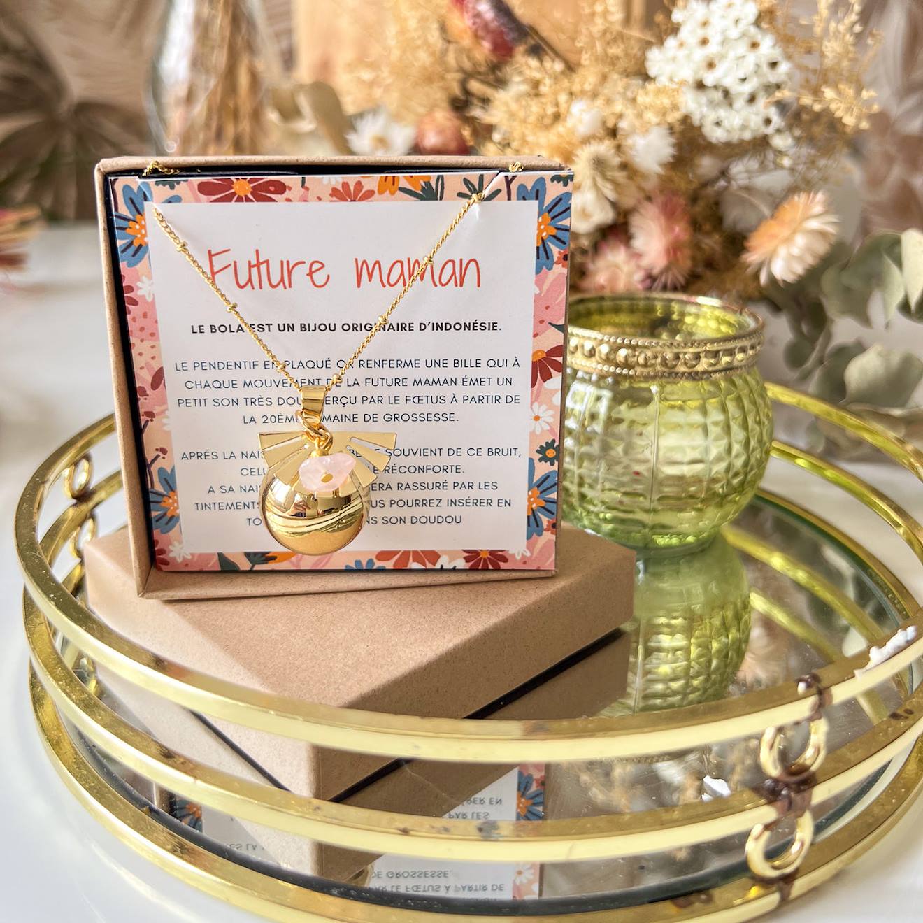 Bola De Grossesse Or Brossé Cristal Or (A Mes Copines) - Image 1