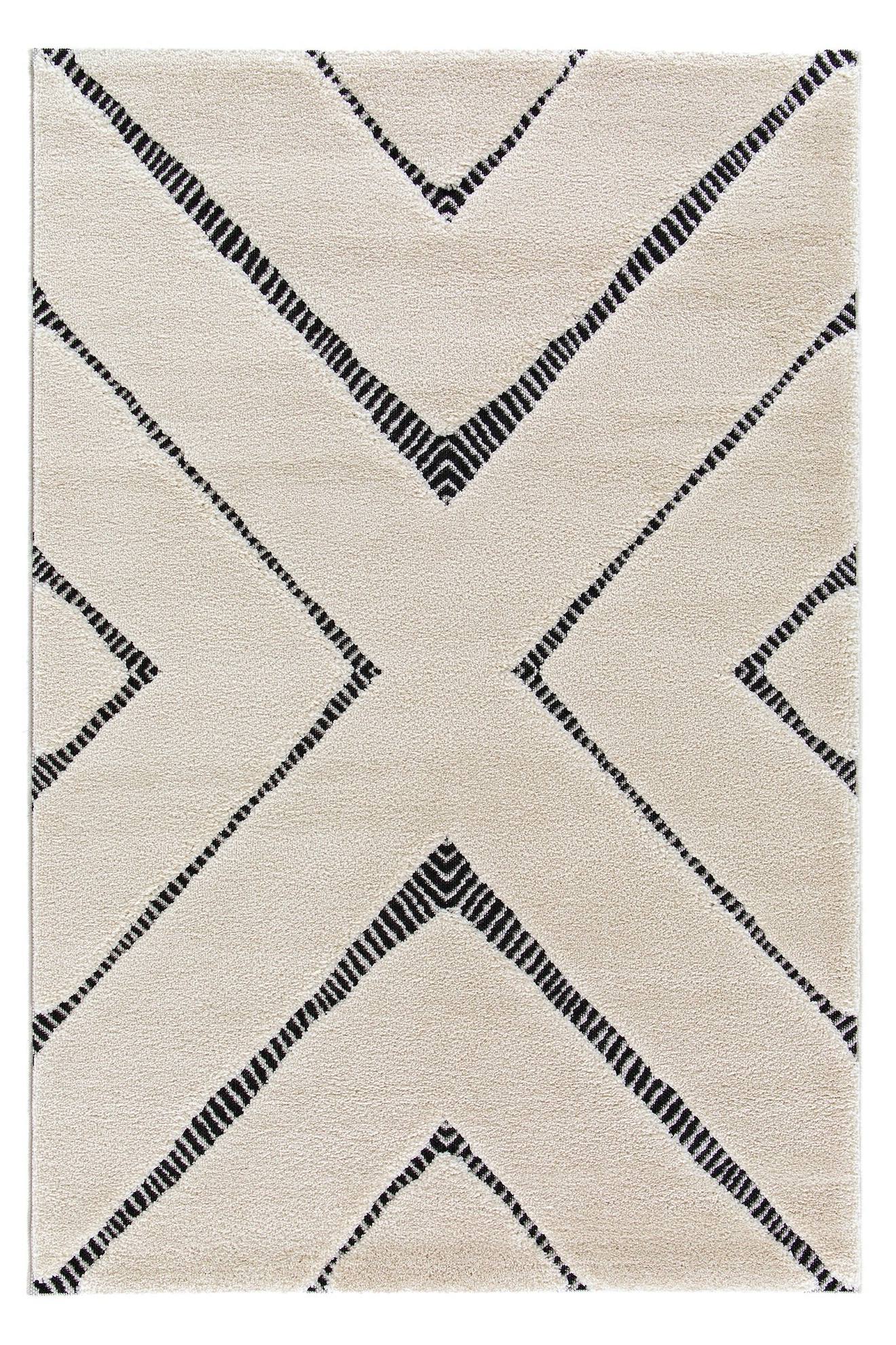 Tapis Super Doux À Reliefs Décoratifs Kenza Beige