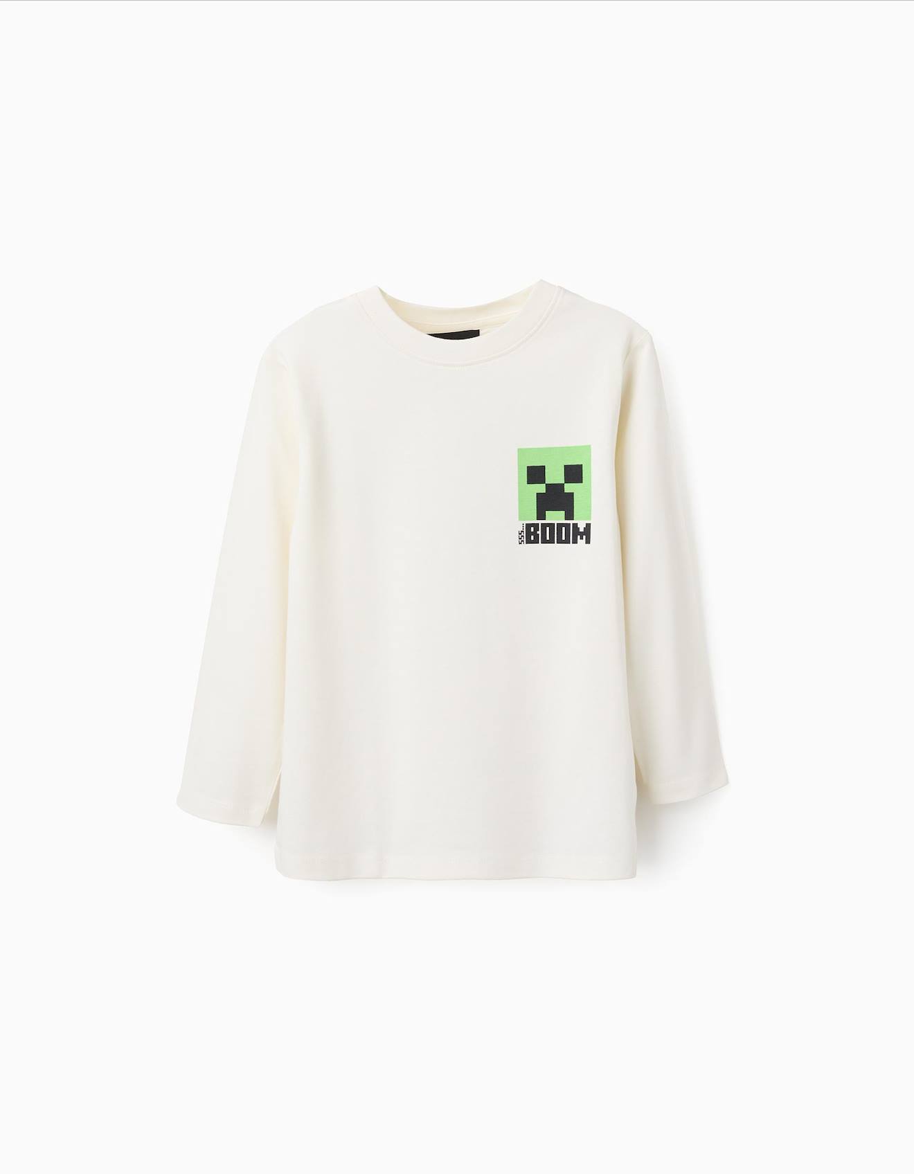 T-shirt À Manches Longues Minecraft Beige Clair