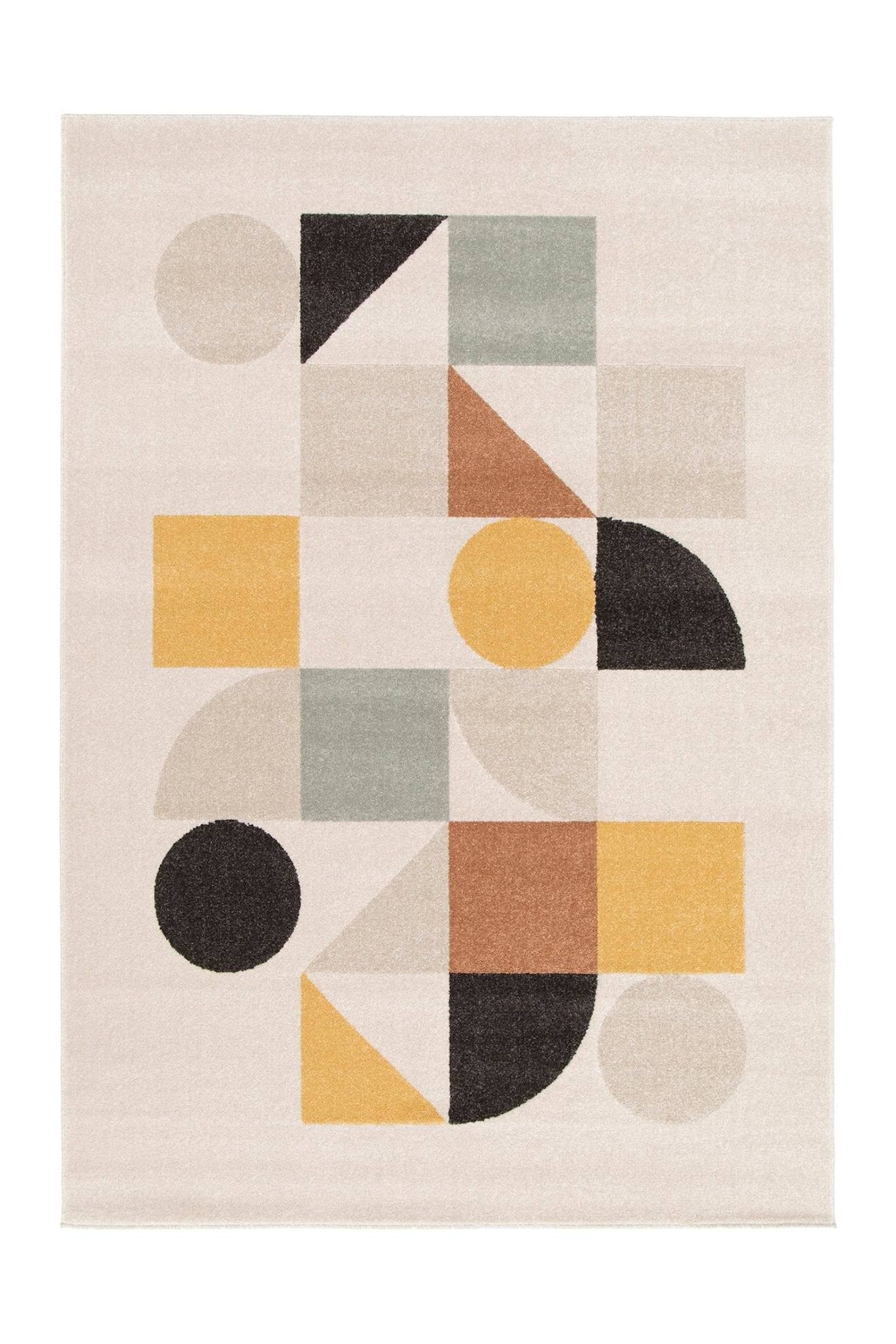 Tapis Géométrique Moderne Doux Modul Multicolore