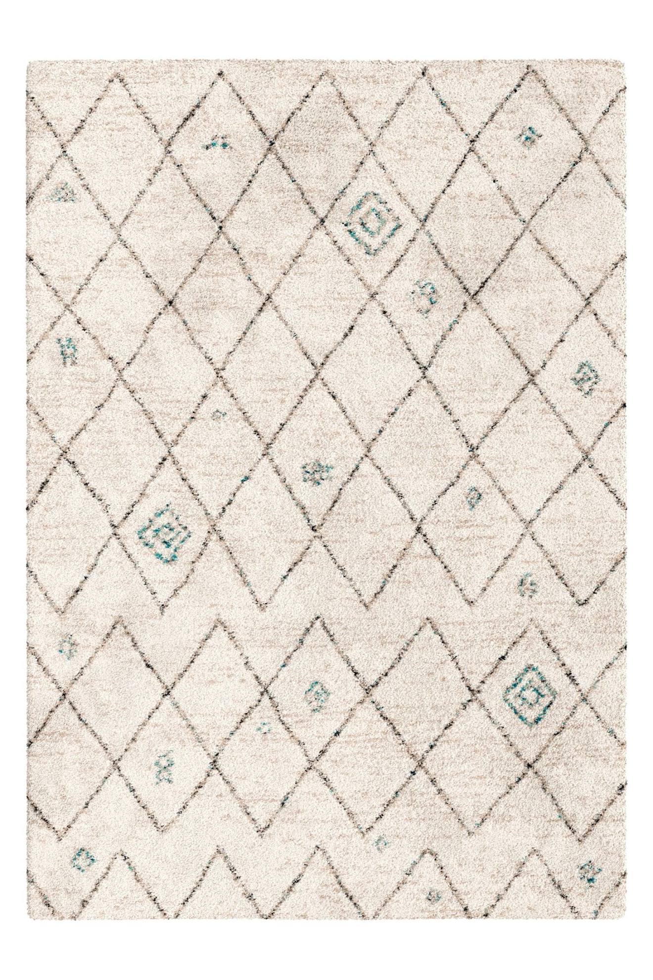 Tapis Shaggy Ethnique Doux Et Volumineux Diamond Beige