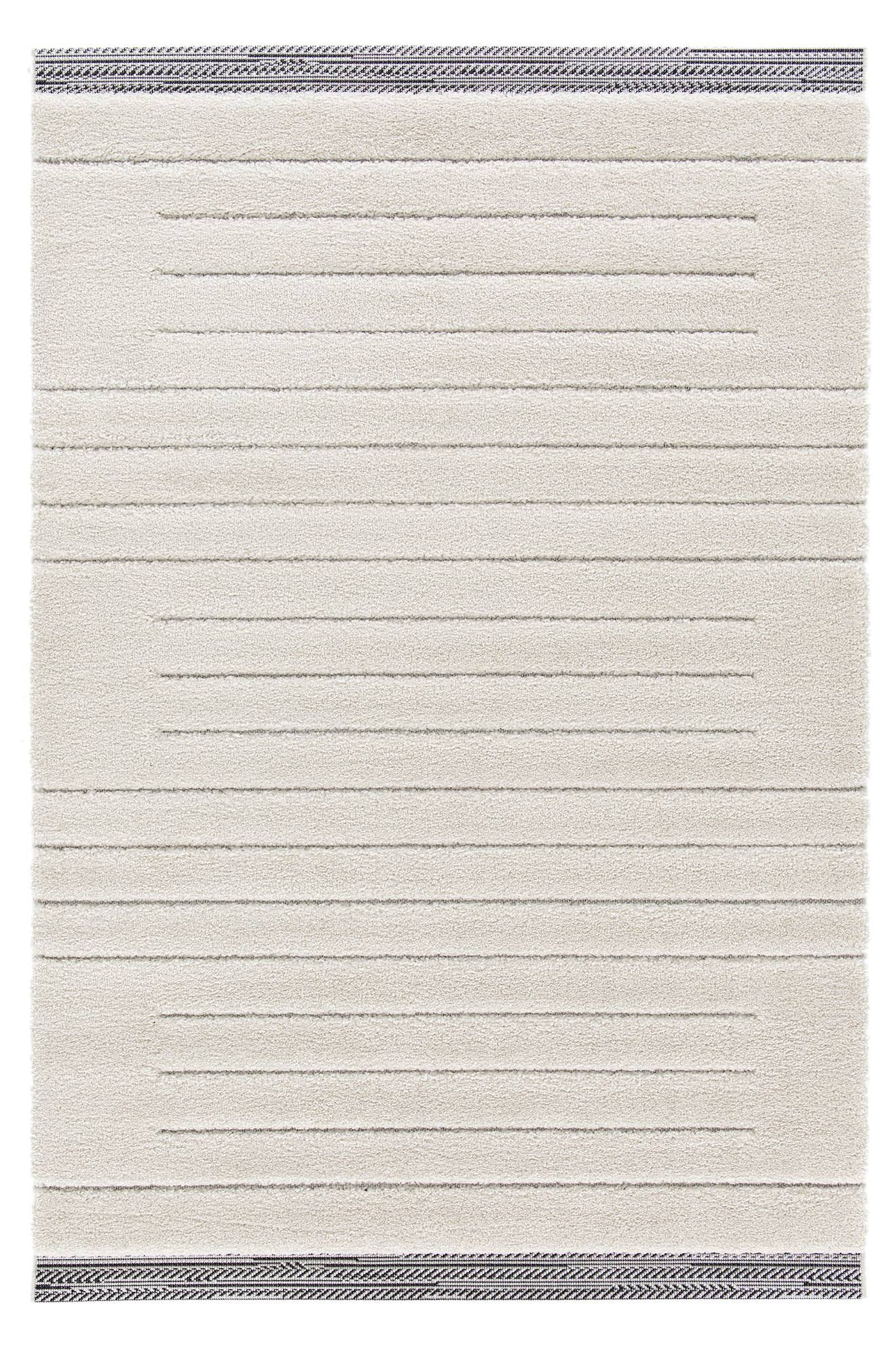 Tapis Doux À Reliefs Aligne Beige