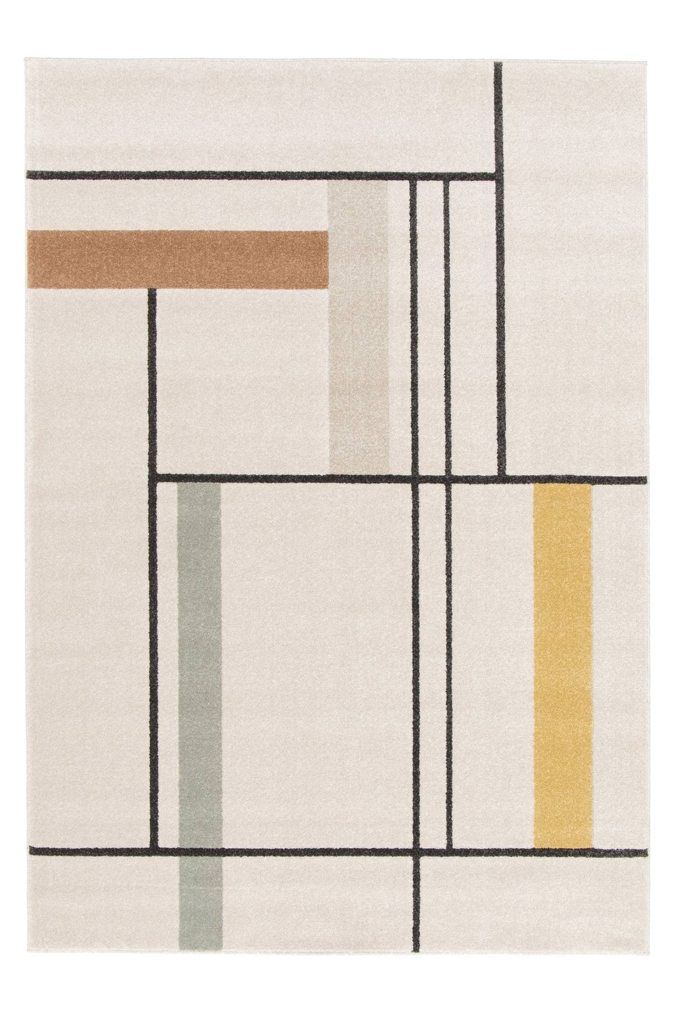 Tapis Super Doux Très Graphique Piet Multicolore