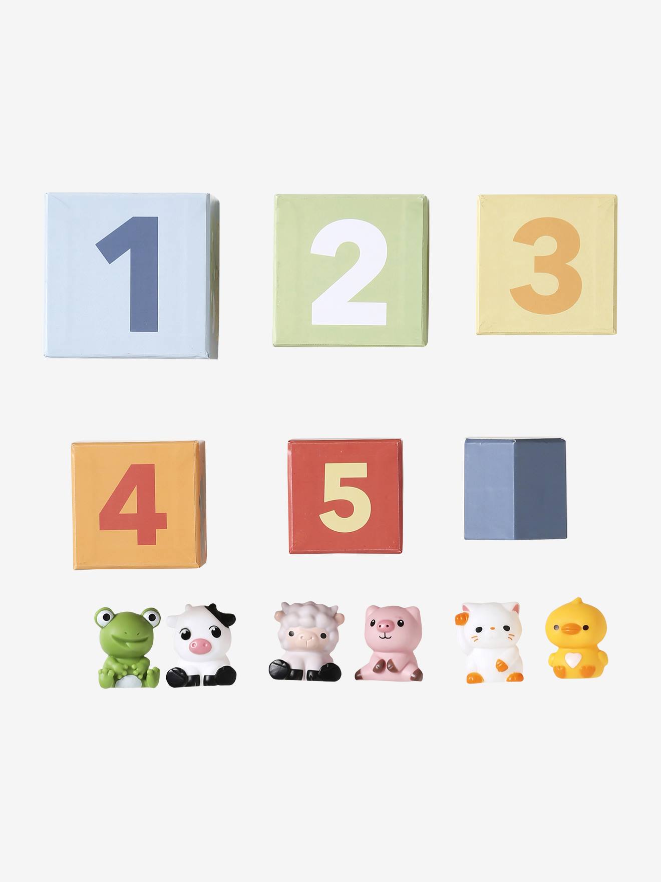 Tour de cubes avec marionnettes à doigts vert (Vertbaudet) - Image 1