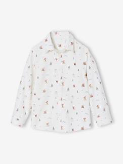 Chemise garçon noël en flanelle Imprimée   - vertbaudet enfant