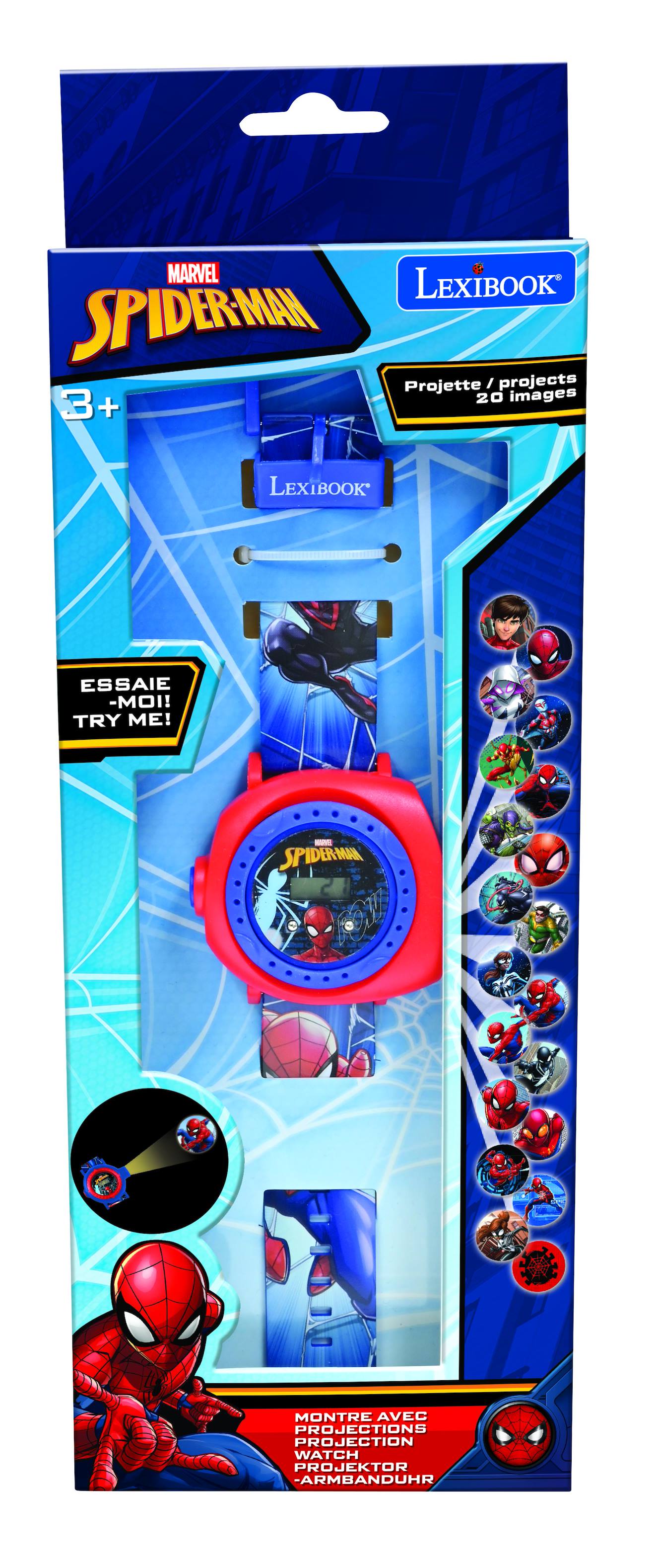 Montre Numérique Spiderman Pour Garçons – Cadran 40 Mm – Bracelet PU – Fonction Lumineuse Et Clignotante