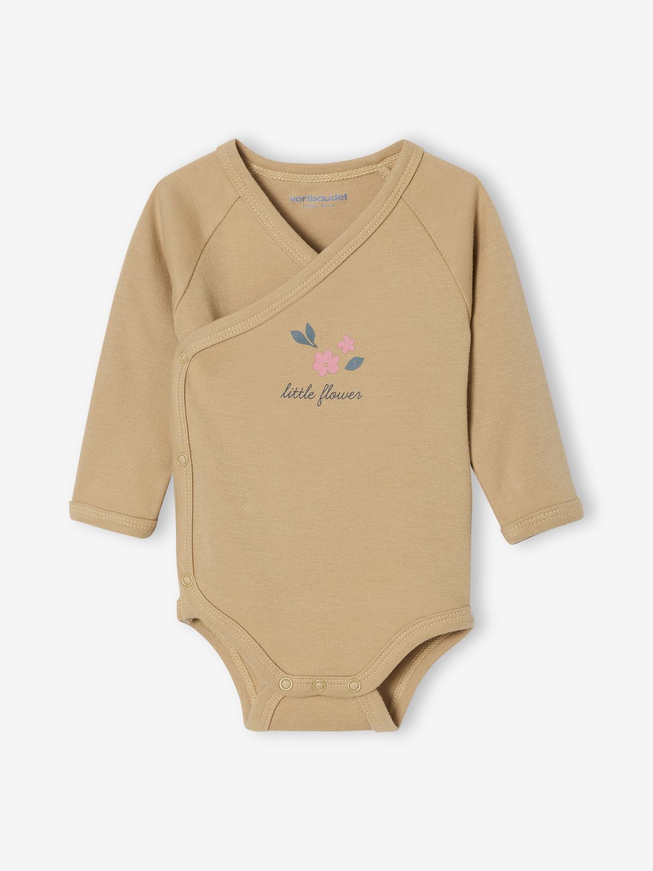 Ensemble pyjama bébé + 2 bodies coffret cadeau naissance écru (Vertbaudet) - Image 2