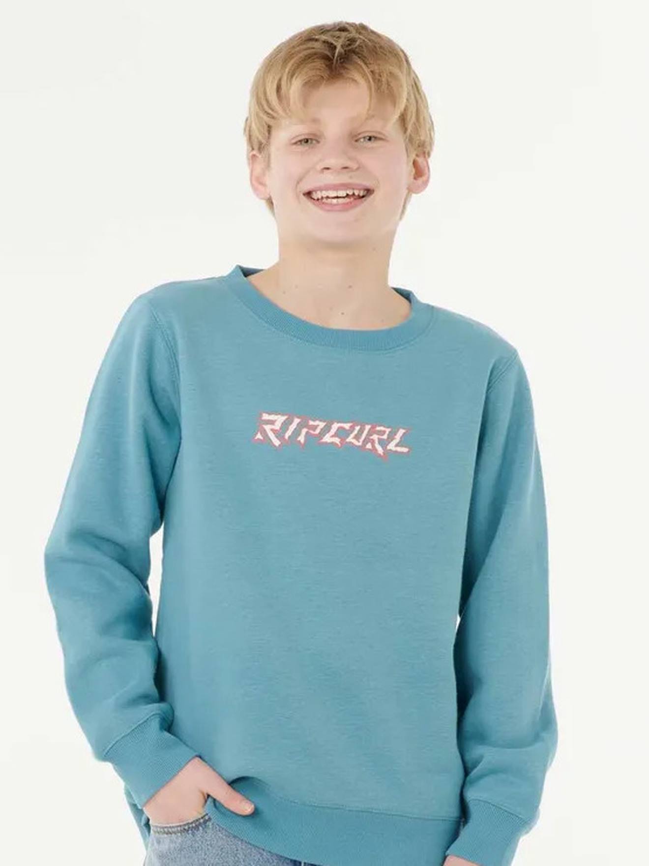 Sweat col rond Tropic Daze enfant bleu ciel Sweat col rond Tropic Daze enfant bleu ciel