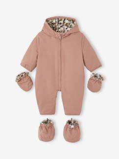 Bébé-Manteau, combipilote, nid d'ange-Combipilote naissance doublée imitation fourrure léopard