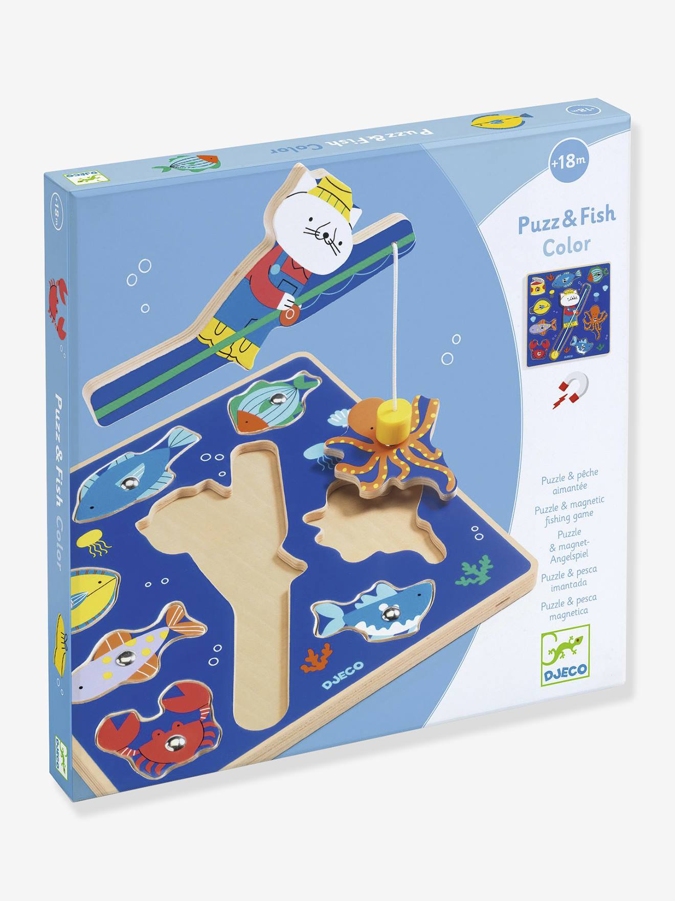 Puzzle Fish Color bleu foncé
