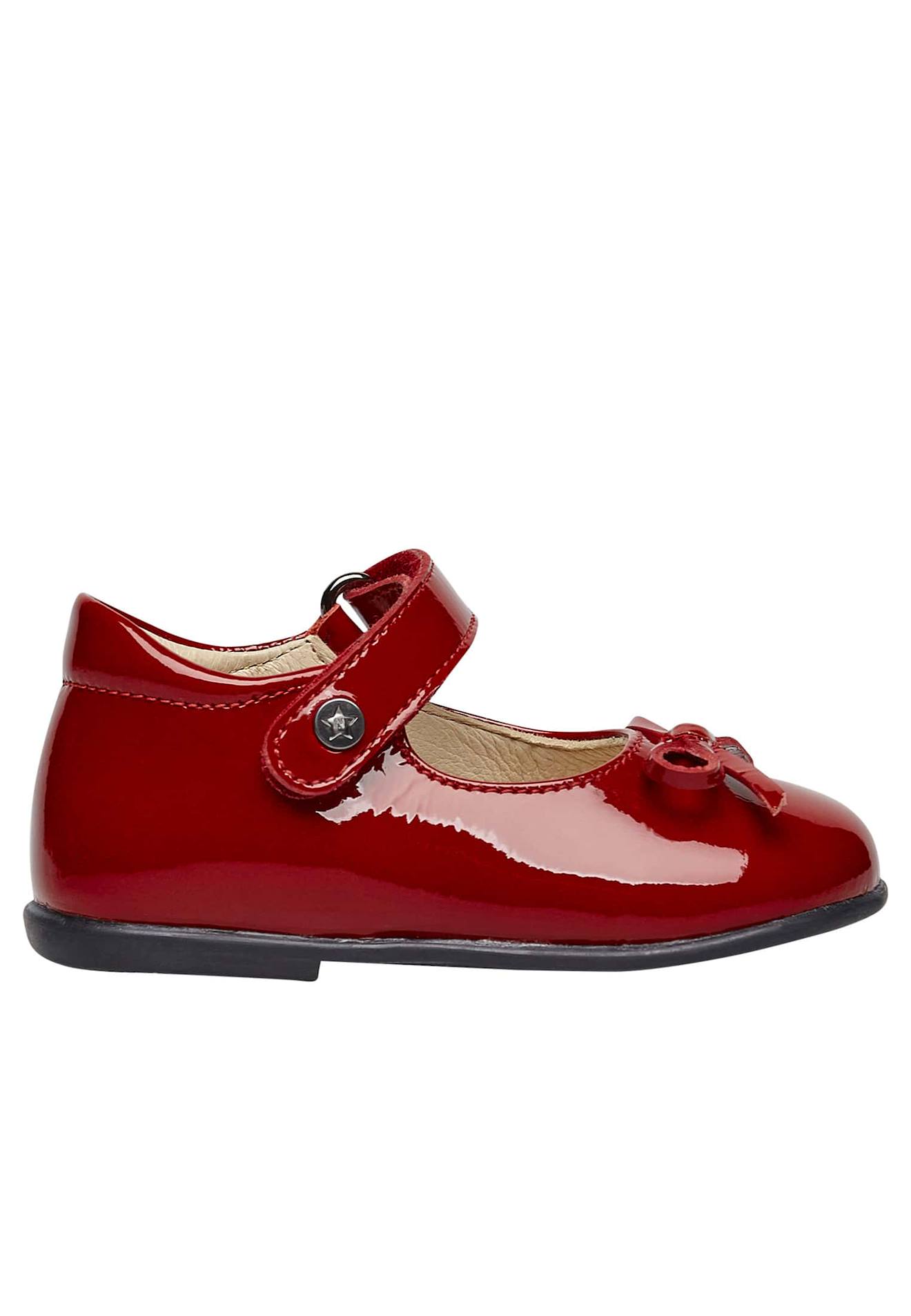 Ballerines En Verni Avec Sangle Ballet Rouge Foncé