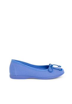 Ballerines pour fille  en toile avec ruban  - vertbaudet enfant