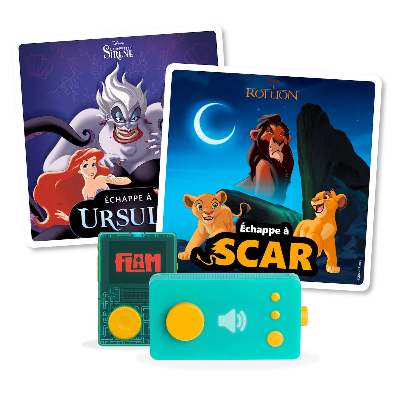 Pack 2 Livres Audio Disney Interactifs Pour Enfants Dès 5 Ans - 14 Scènes, 12 Énigmes 1h19 D'écoute Multicolore