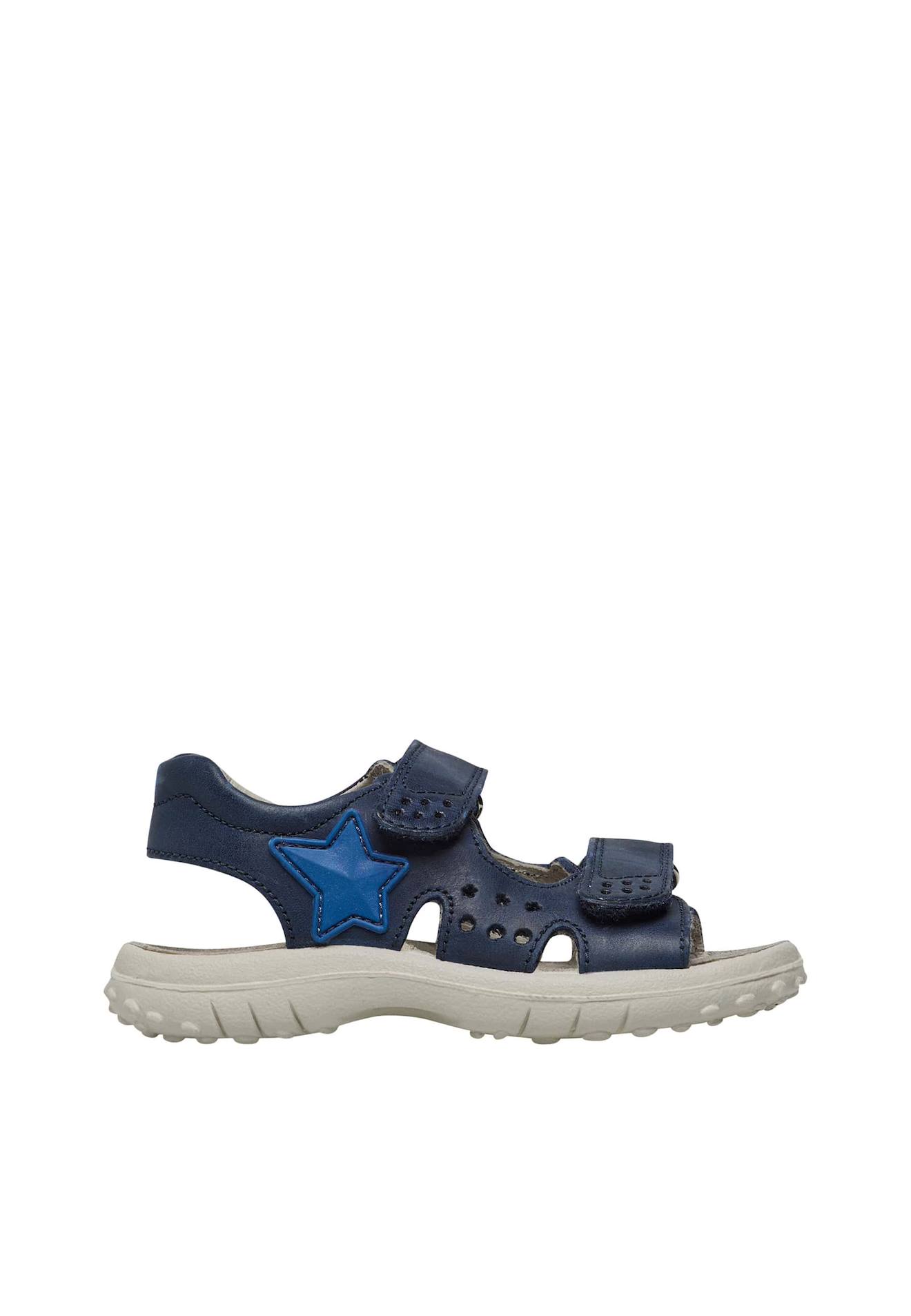 Sandales En Cuir Avec Étoile Dock Bleu Navy