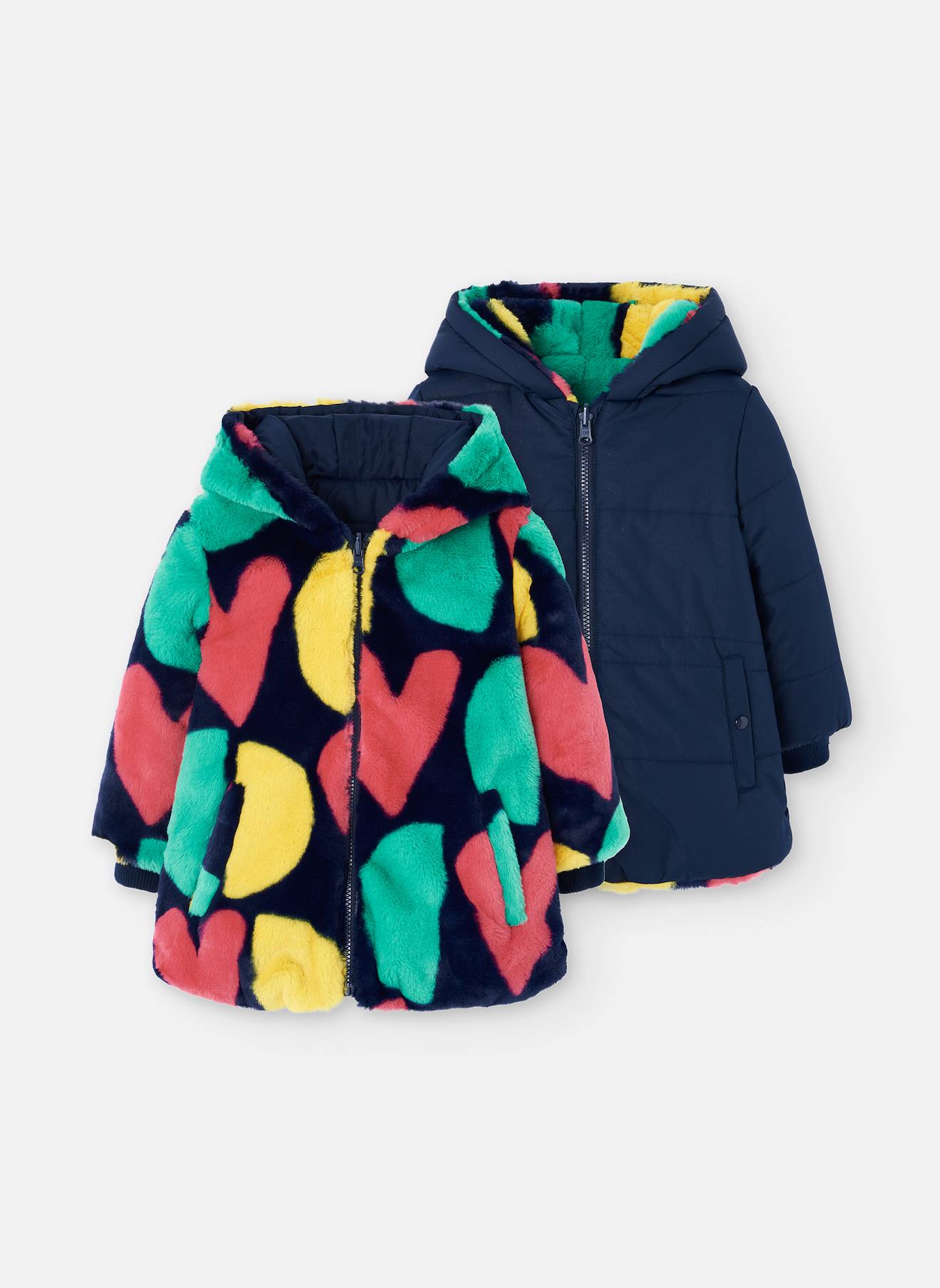 Parka Fille Réversible Multicolore