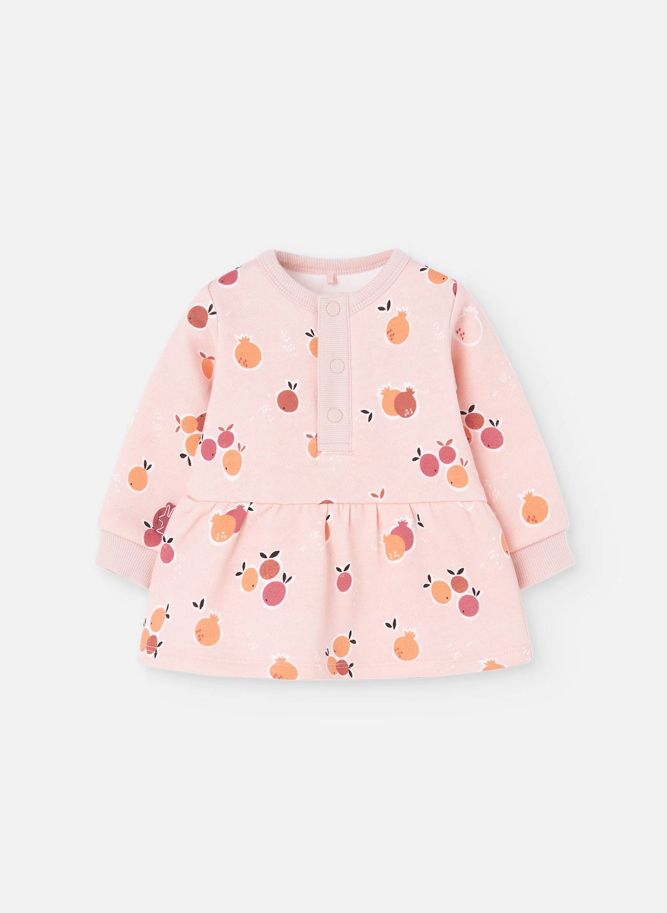 Robe En Tissus Flammé Imprimé Fruits Multicolore