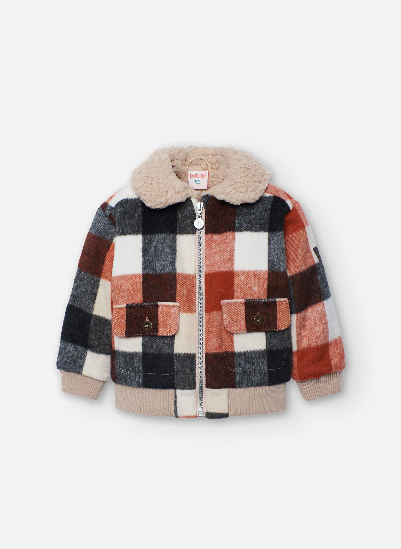 Veste En Maille À Carreaux Multicolore