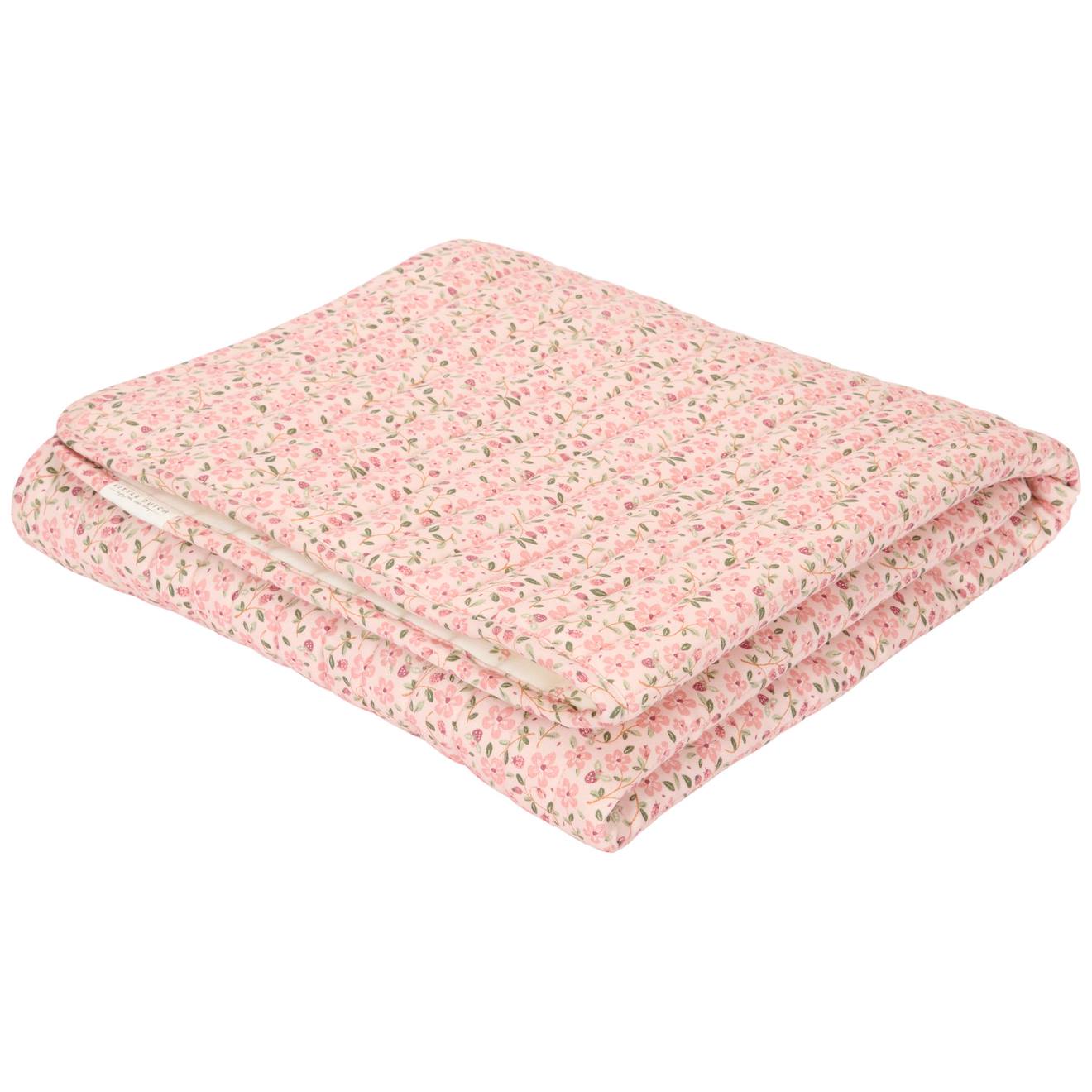 Couverture De Berceau Blanc, Rose