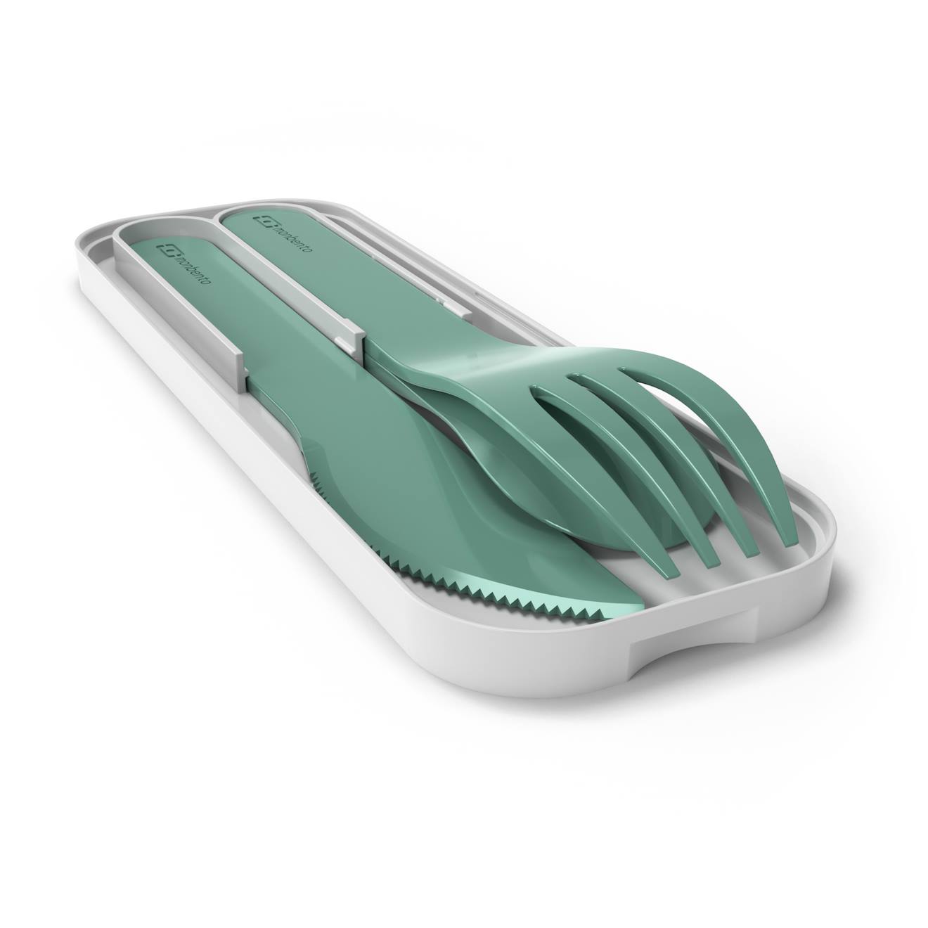 Set De Couverts Plastique Végétal Pocket Vert Forest