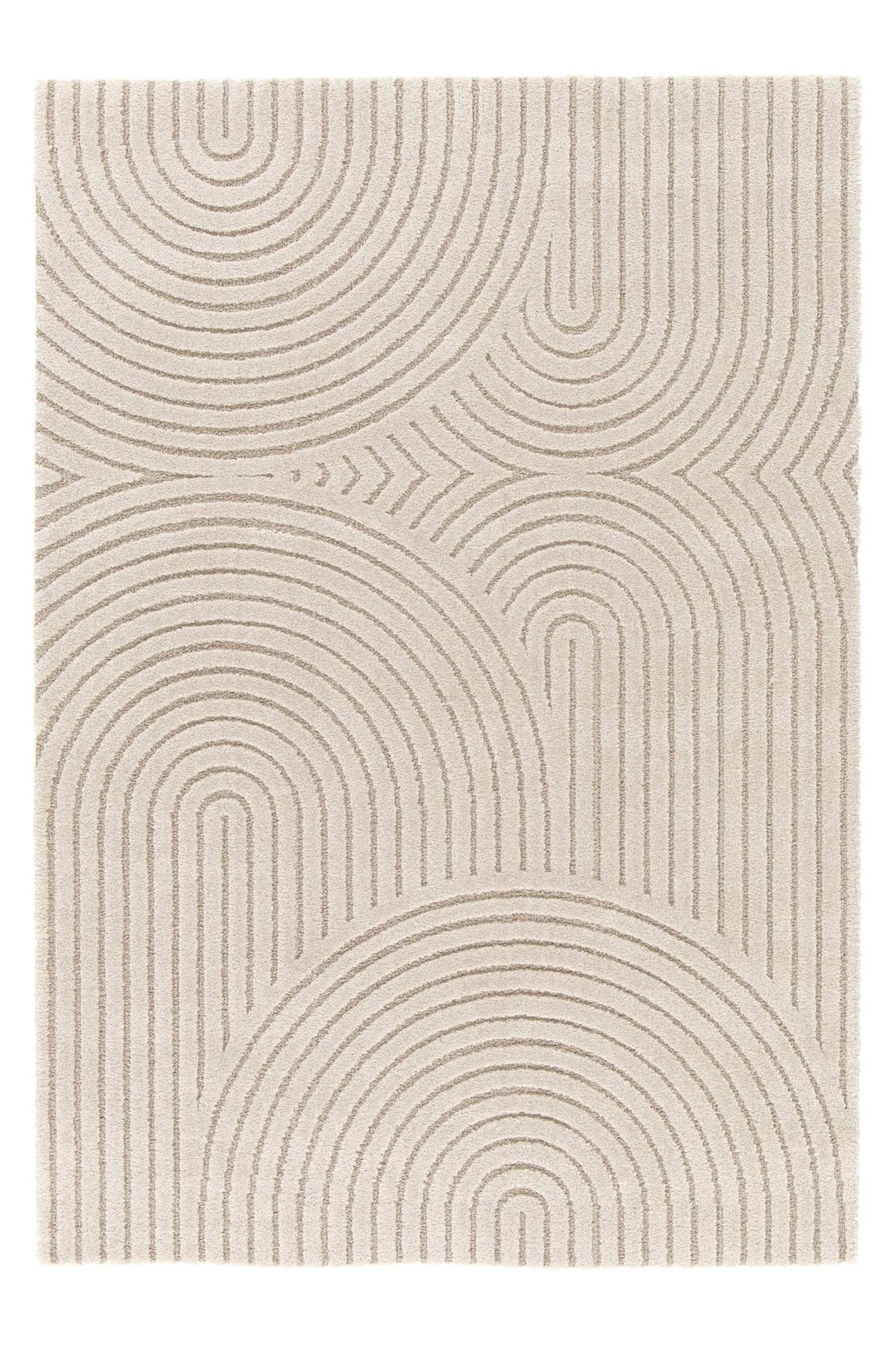Tapis À Relief Doux Et Élégant Groove Beige