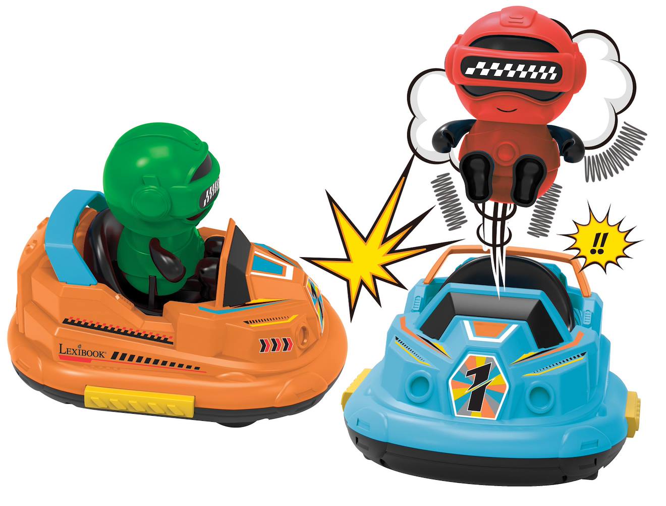 Set 2 Voitures Et 2 Figurines Amovibles Crosslander Bumpers Multicolore