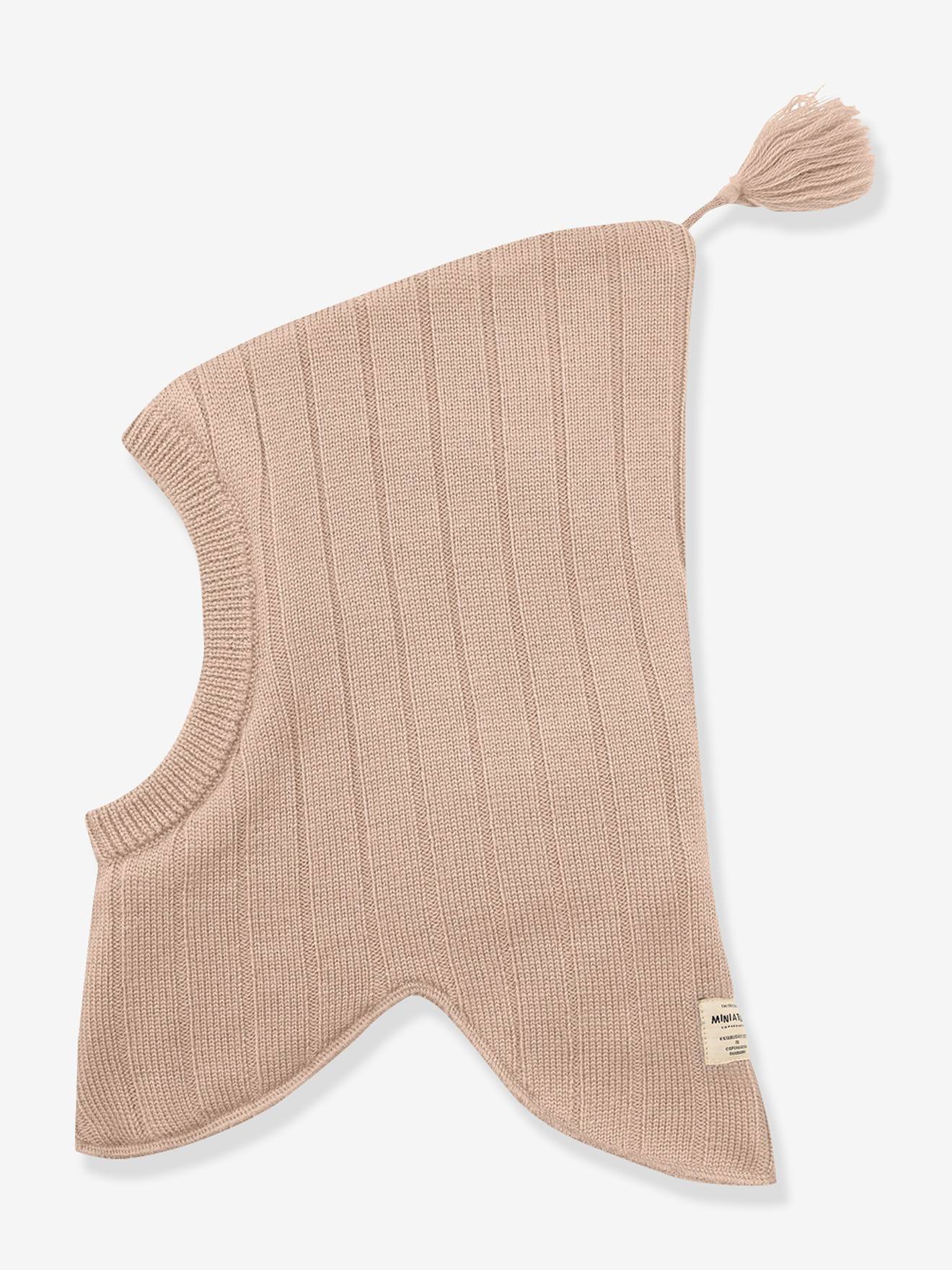 Cagoule en laine mérinos MATJUEL enfant MINI A TURE beige