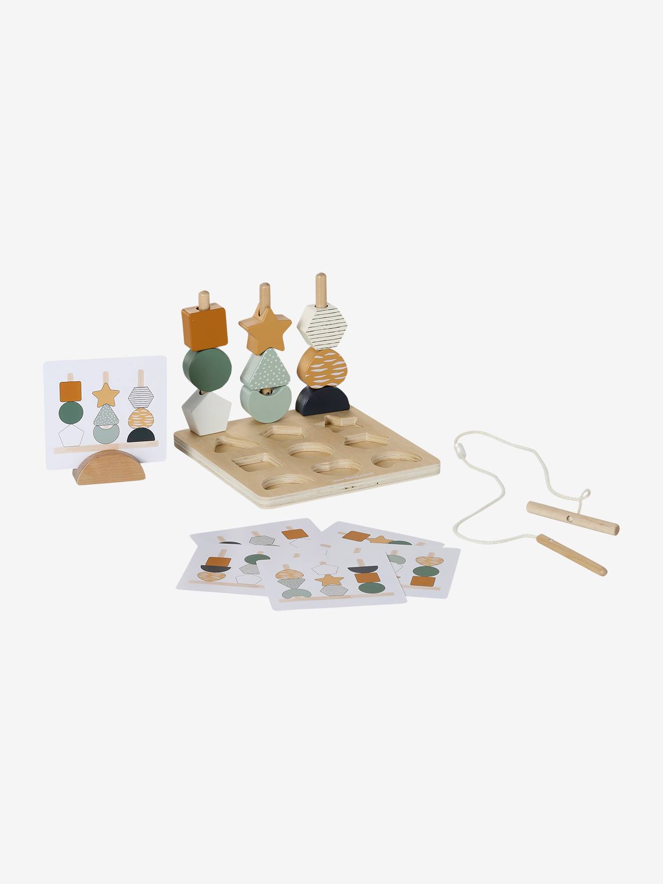 Puzzle perles 2 en 1 TANZANIE en bois FSC® bois (Vertbaudet) - Image 1