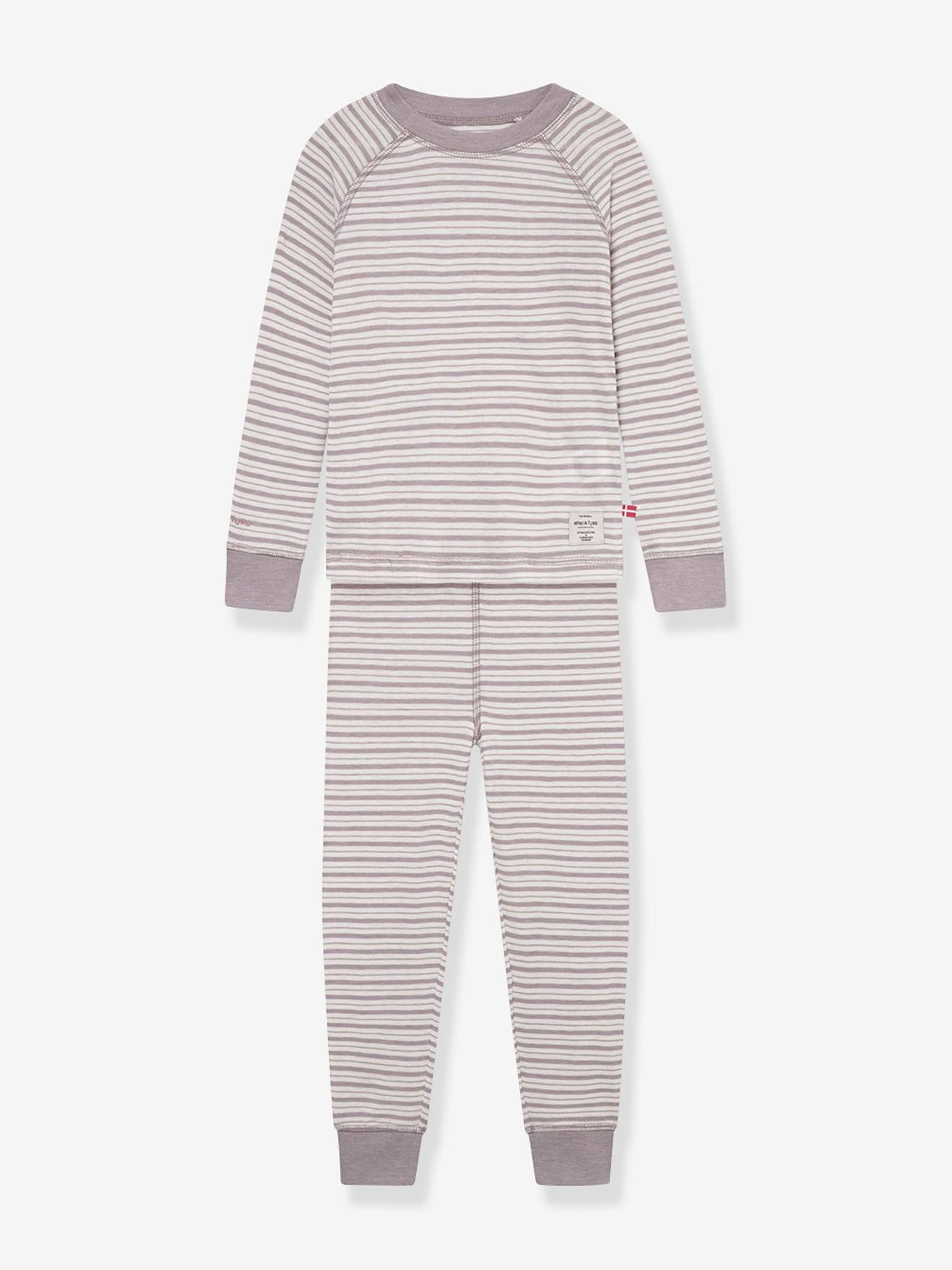 T-shirt & leggings MATBELA Enfants MINI A TURE rayé violet