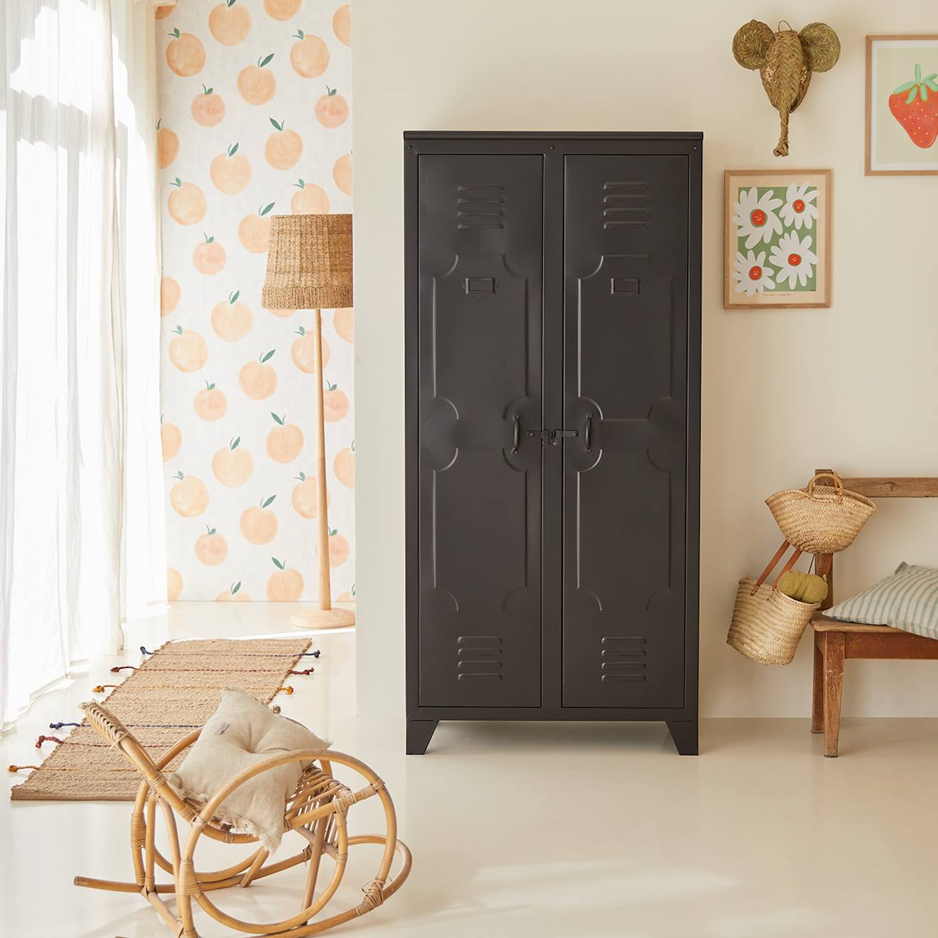 Armoire Industriel Enfant En Métal 180 Cm Noir Armoire Industriel Enfant En Métal 180 Cm Noir
