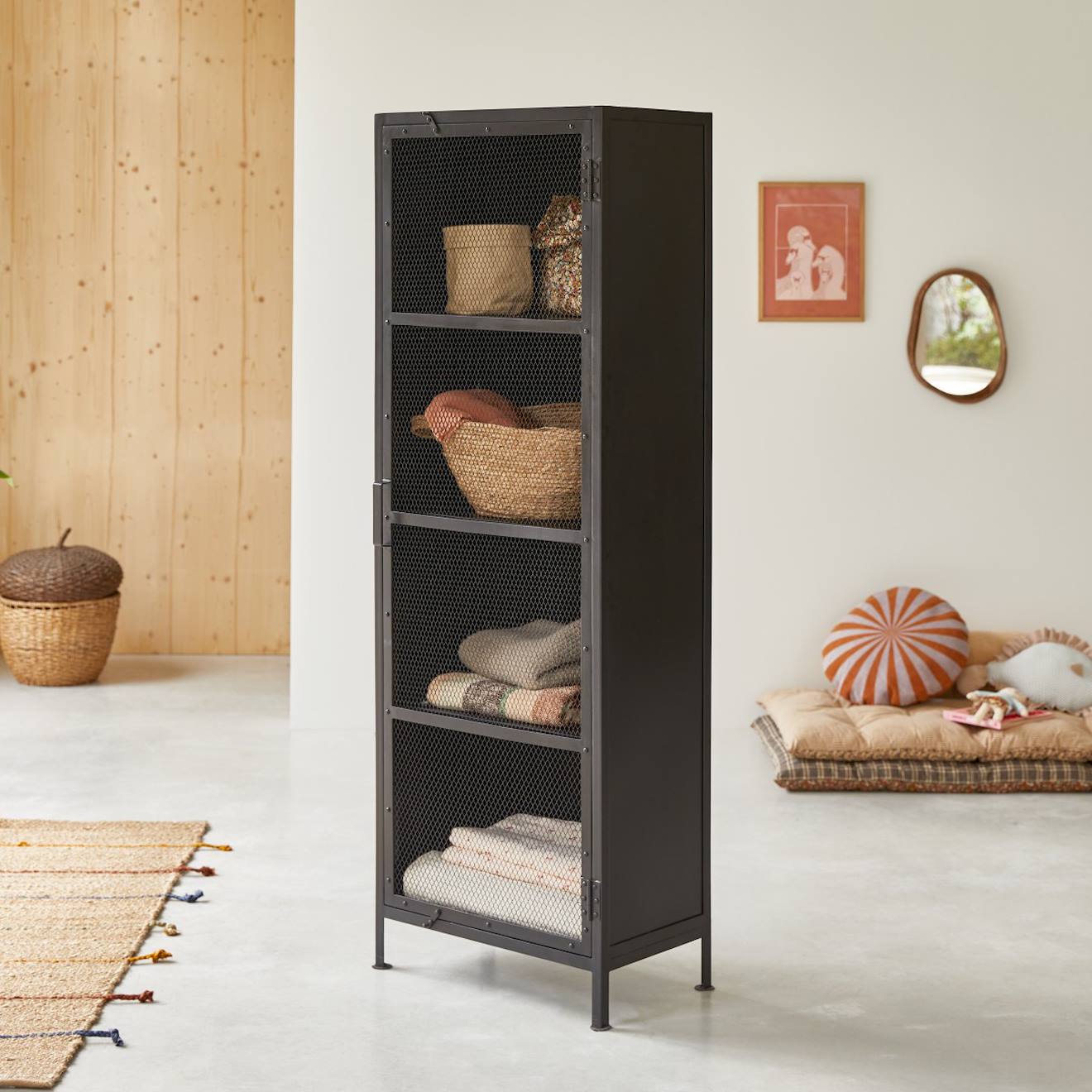 Armoire Grillagée Enfant En Métal Noir 175 Alma Noir Armoire Grillagée Enfant En Métal Noir 175 Alma Noir