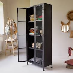 Armoire enfant en métal noir 175 cleo  - vertbaudet enfant