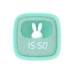 Réveil et veilleuse pour enfant Billy clock - Motif lapin, face avant tissu  - vertbaudet enfant