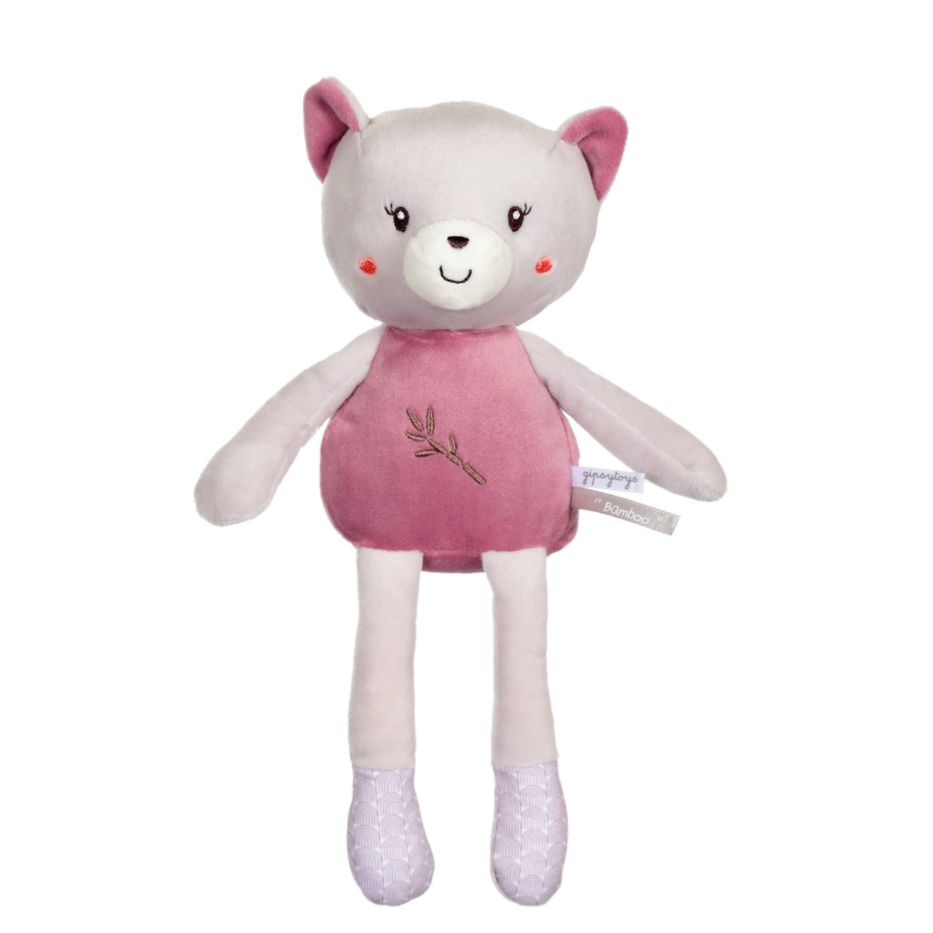 Peluche - Pantin Bamboo - Chat - 24 Cm S/carte Gris