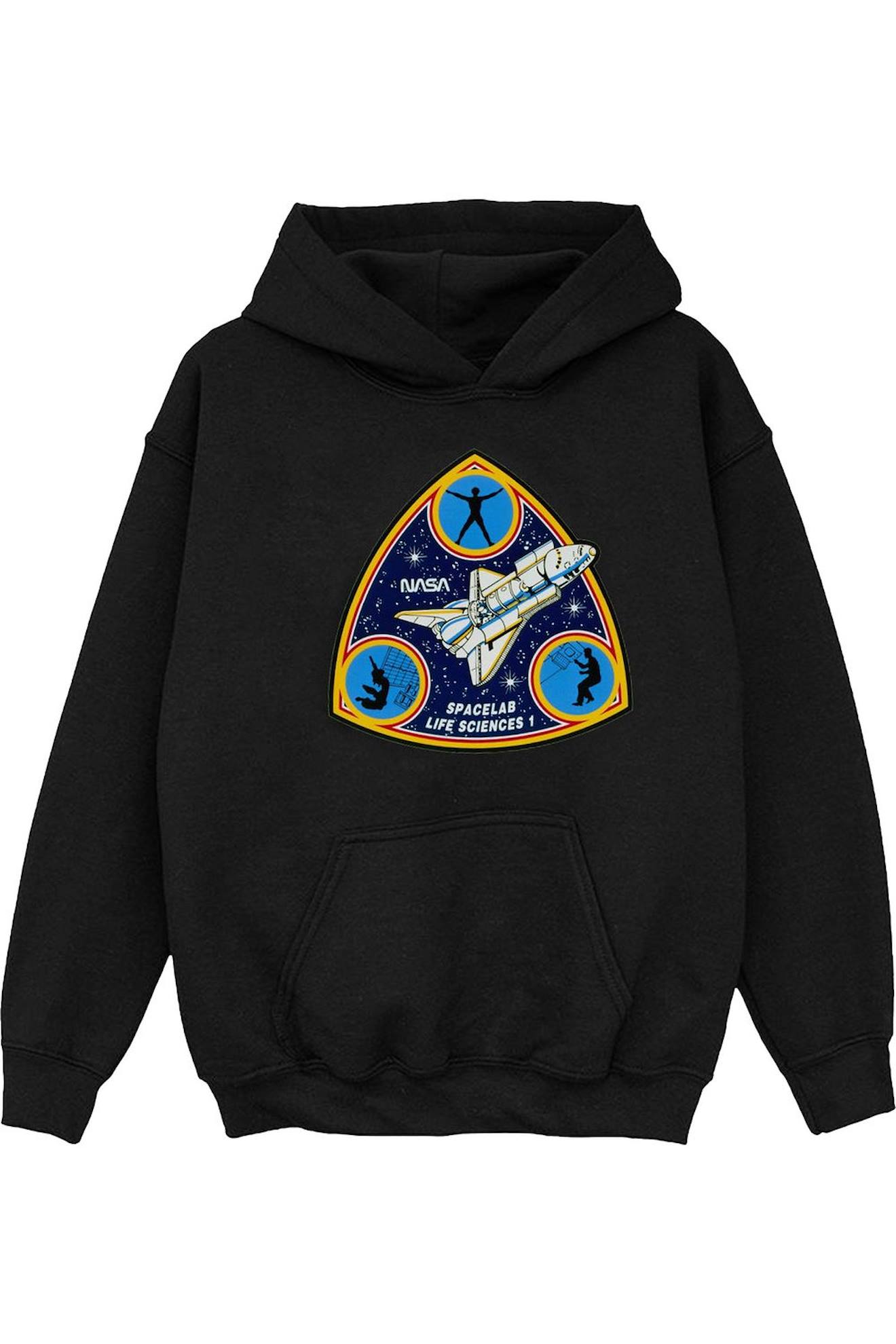 Sweat À Capuche Coton Nasa Spacelab Life Science Noir