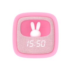 Réveil et veilleuse pour enfant Billy clock - Motif lapin, face avant tissu  - vertbaudet enfant