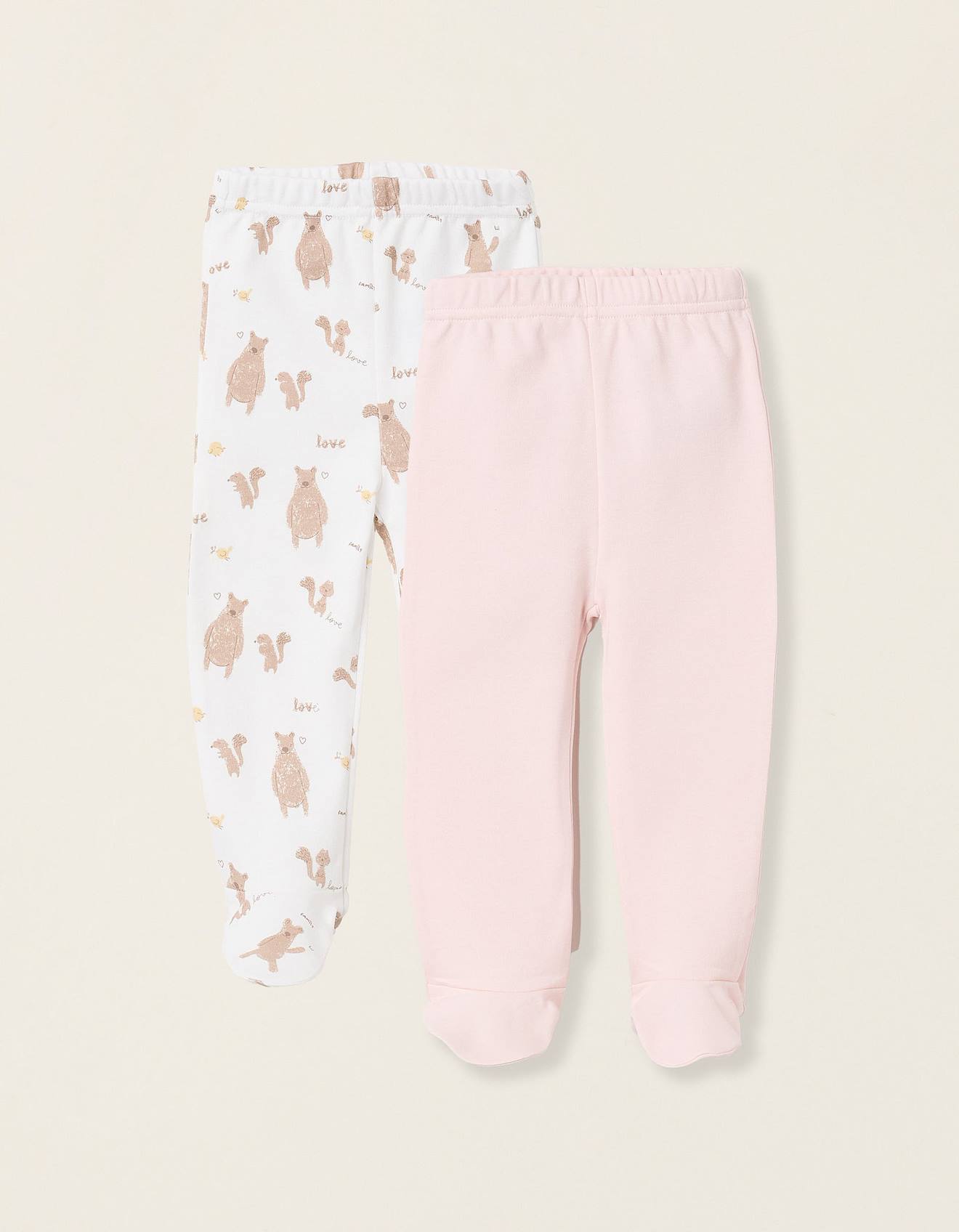 Pack 2 Pantalons Avec Pieds Multicolore