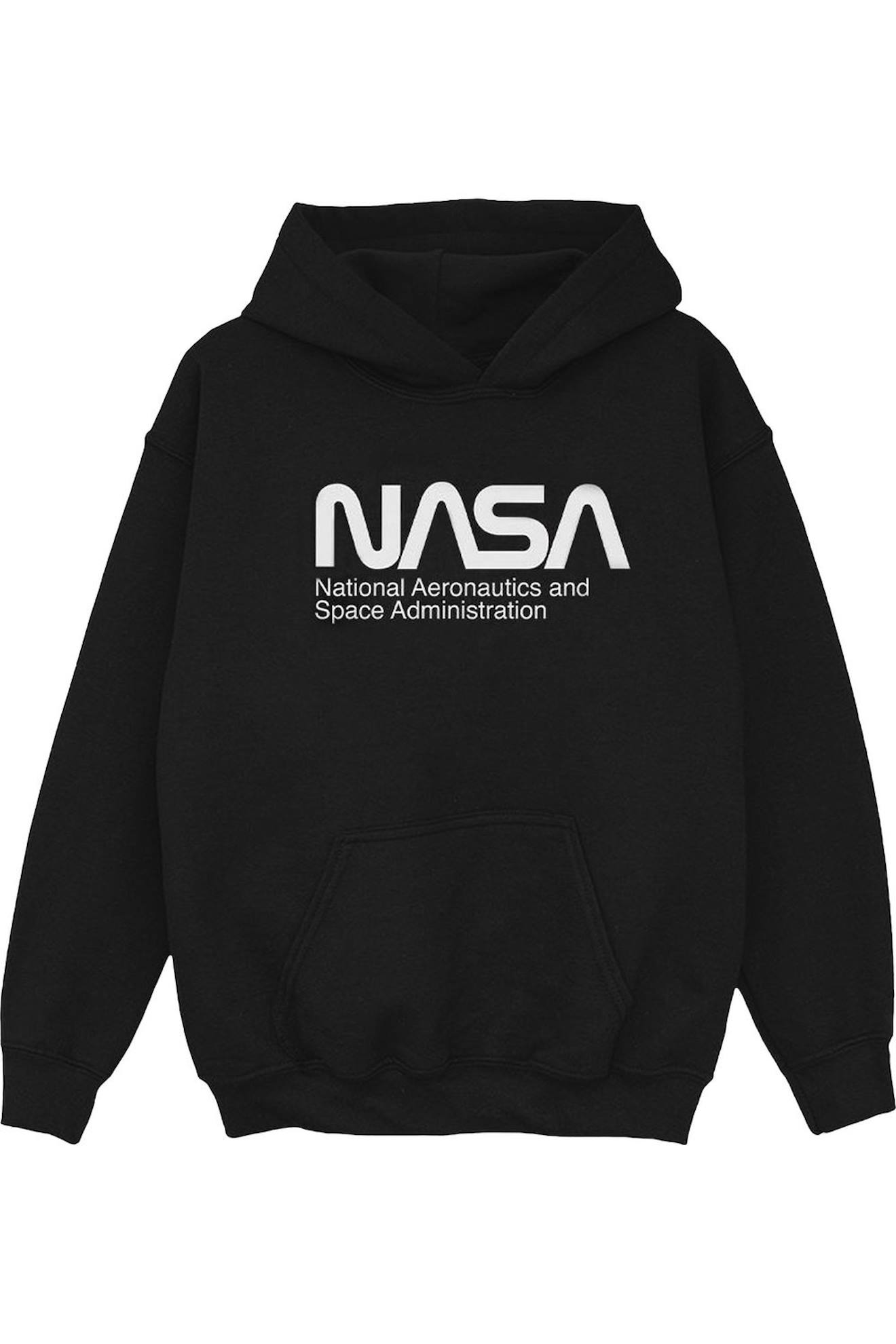 Sweat À Capuche Coton Nasa Aeronautics And Space Noir