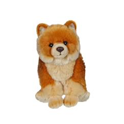 Jouet-Peluche - peluche chiens réalistes assis - peluche loulou de poméranie - 25 cm