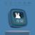 Réveil et veilleuse pour enfant Billy clock - Motif lapin, face avant tissu Blue Waves+Chocolat+Gris+Marshmallow+Navy+Rose+Turquoise 29 - vertbaudet enfant 