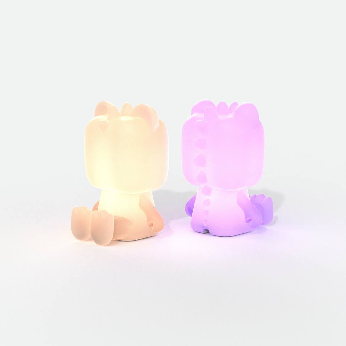 Veilleuse Dino Light Multi Couleur - Veilleuse Led Rechargeable Usb-c - Mob Rose Et Orange