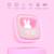 Réveil et veilleuse pour enfant Billy clock - Motif lapin, face avant tissu Blue Waves+Chocolat+Gris+Marshmallow+Navy+Rose+Turquoise 22 - vertbaudet enfant 