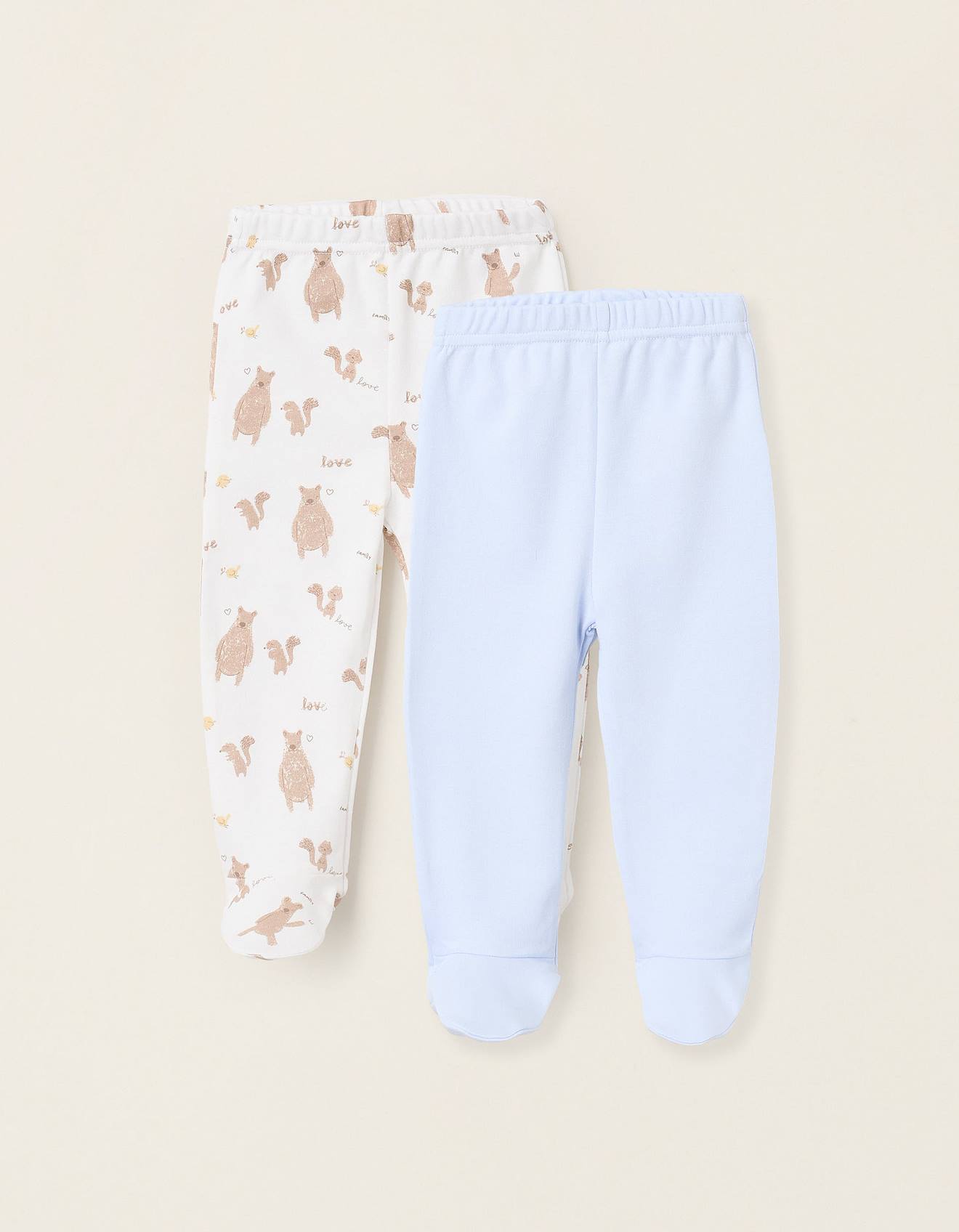 Pack 2 Pantalons En Coton Multicolore