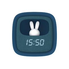 Réveil et veilleuse pour enfant Billy clock - Motif lapin, face avant tissu  - vertbaudet enfant