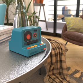 Enceinte Bluetooth Vintage Portable – Design Rétro Vert, Son 3W, Basses Profondes, Batterie 400 MAh, Connexion Bluetooth 5.0/AUX/USB