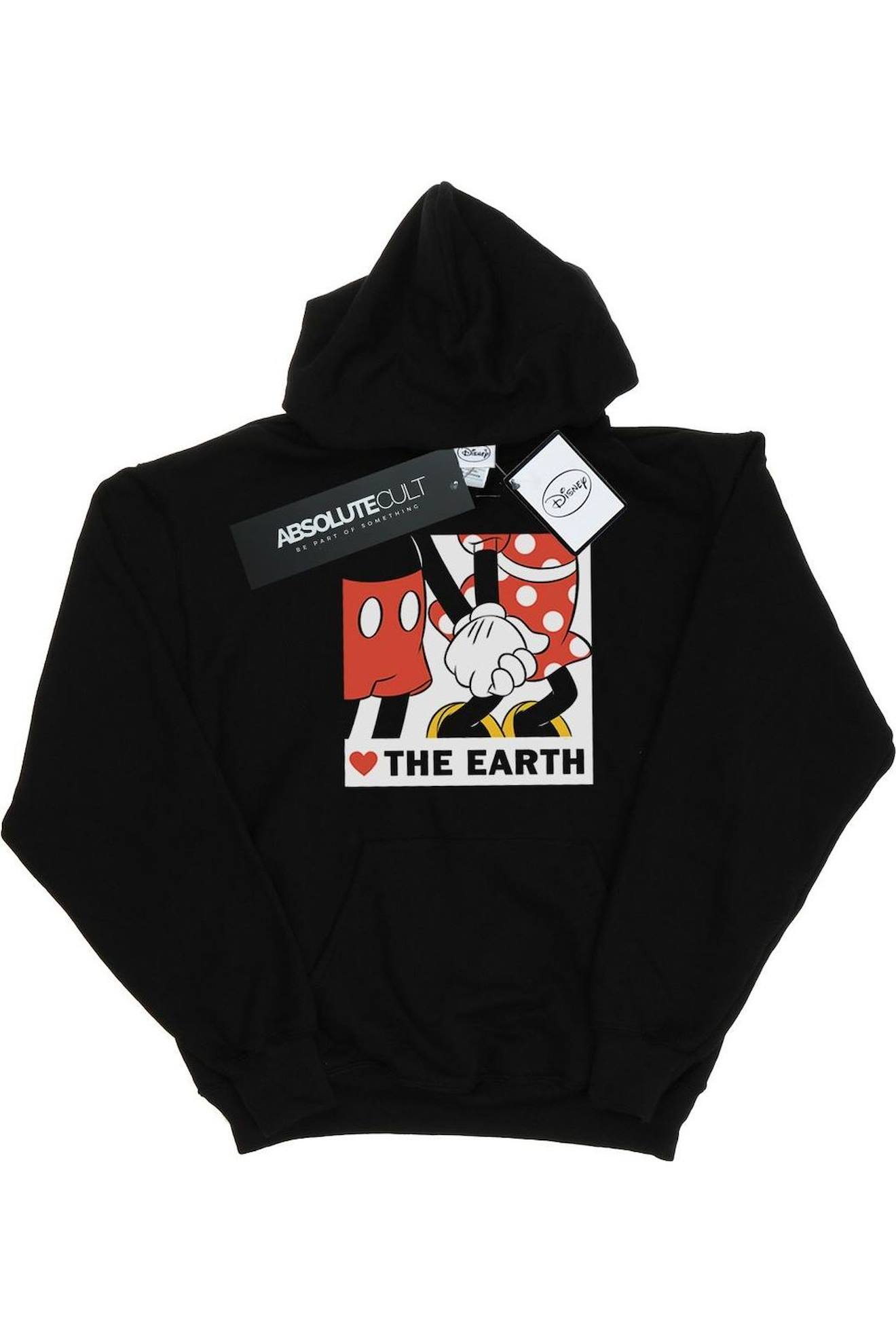 Sweat À Capuche Coton Disney Heart The Earth Noir